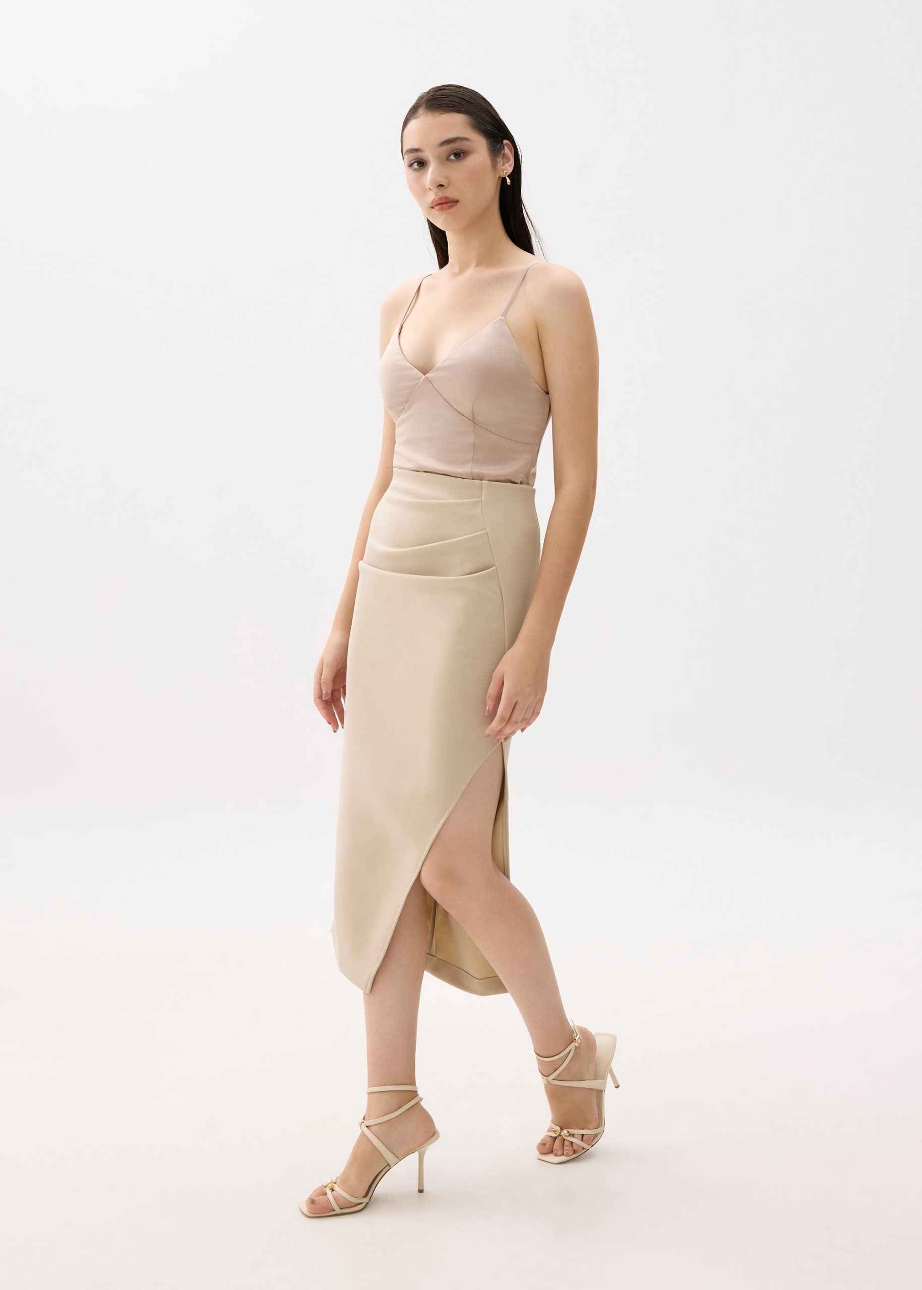 BraFree by LB Satin V-neck Camisole Top - Image 9