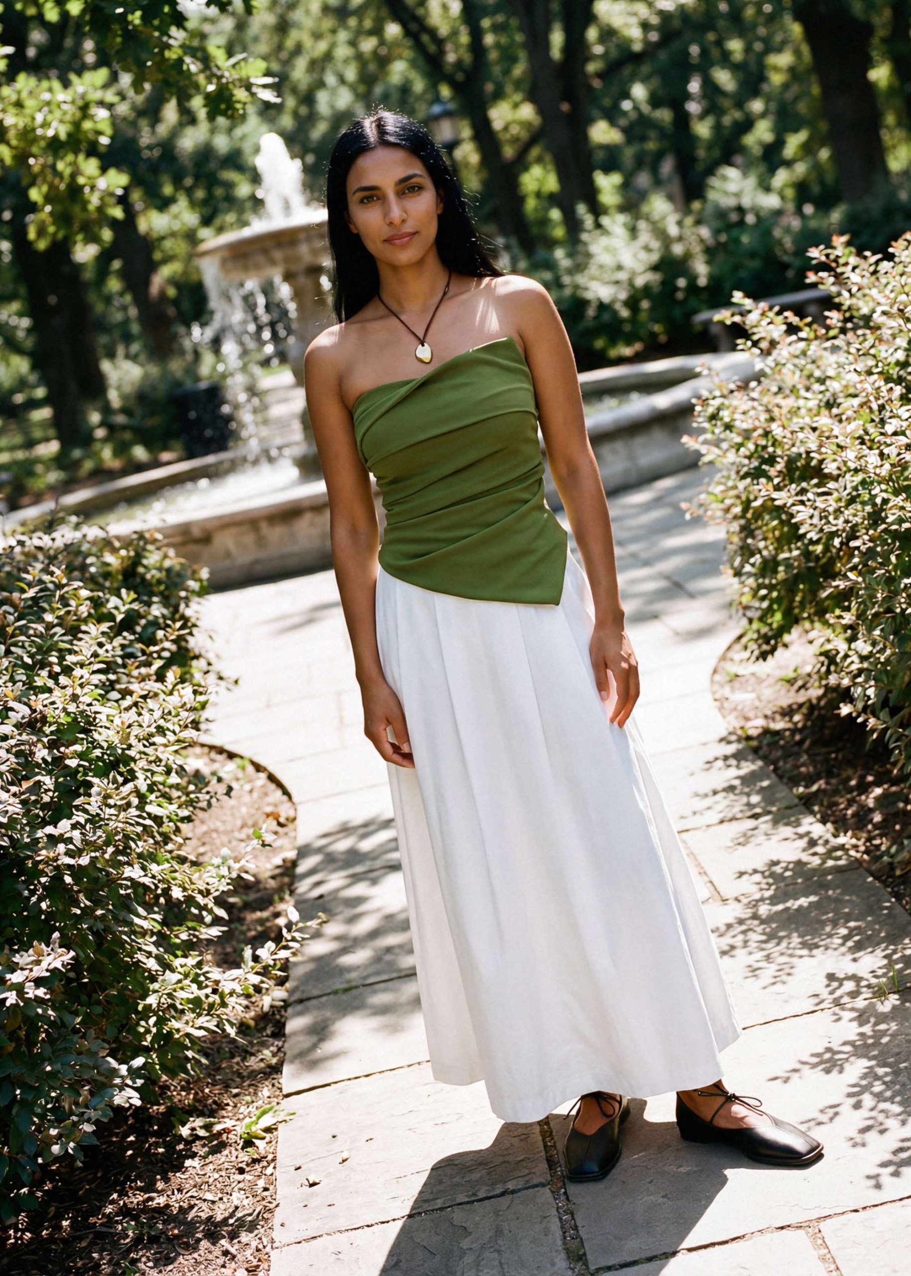 Sarita Asymmetric Pleated Tube Top - Image 30