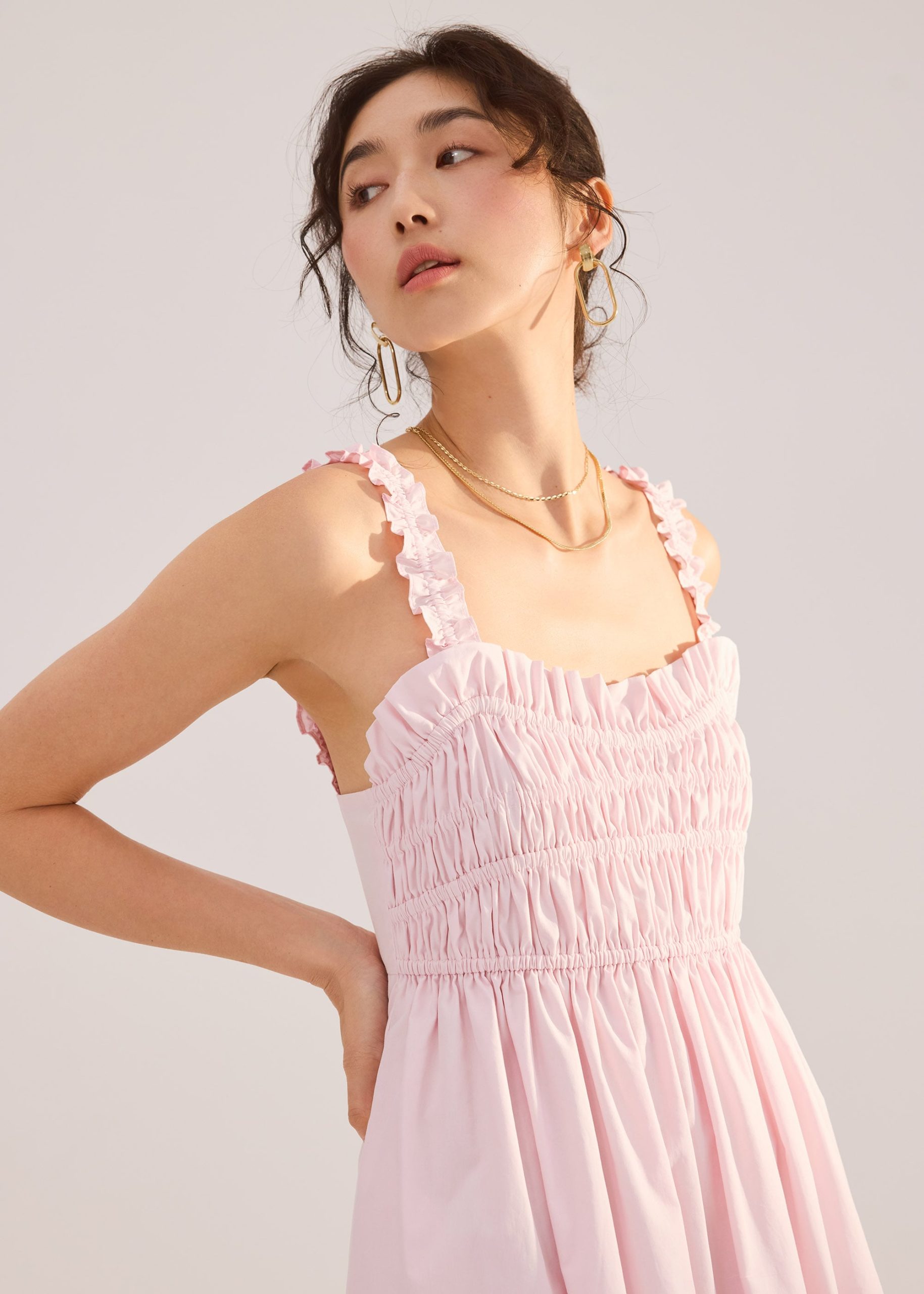 Cotton Ruched Sweetheart Fit & Flare Maxi Dress - Image 12
