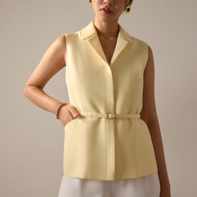 Ling Belted Tailored Vest