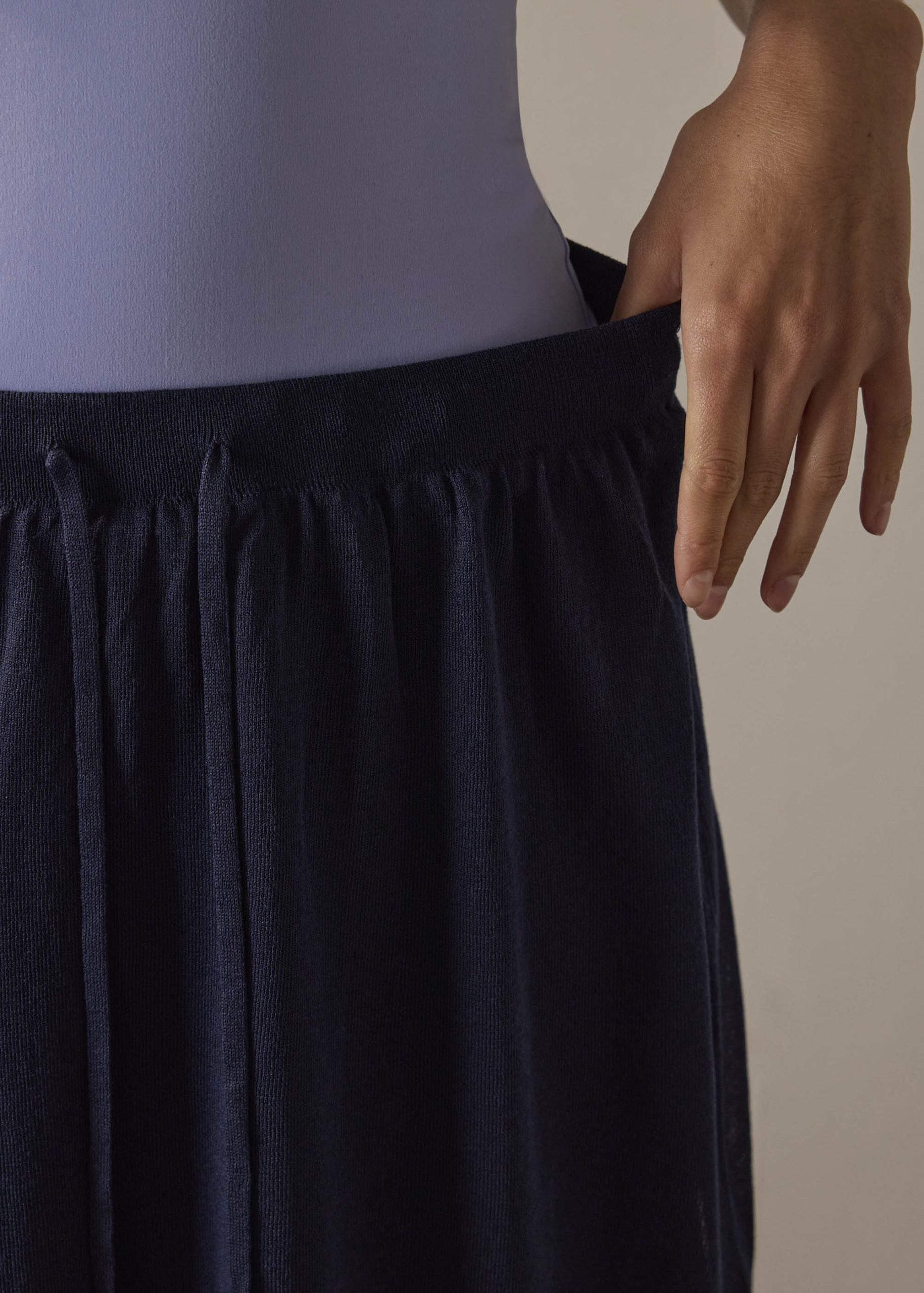 Sheer Knit A-line Maxi Skirt - Image 11