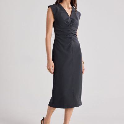Ruched Column Dress