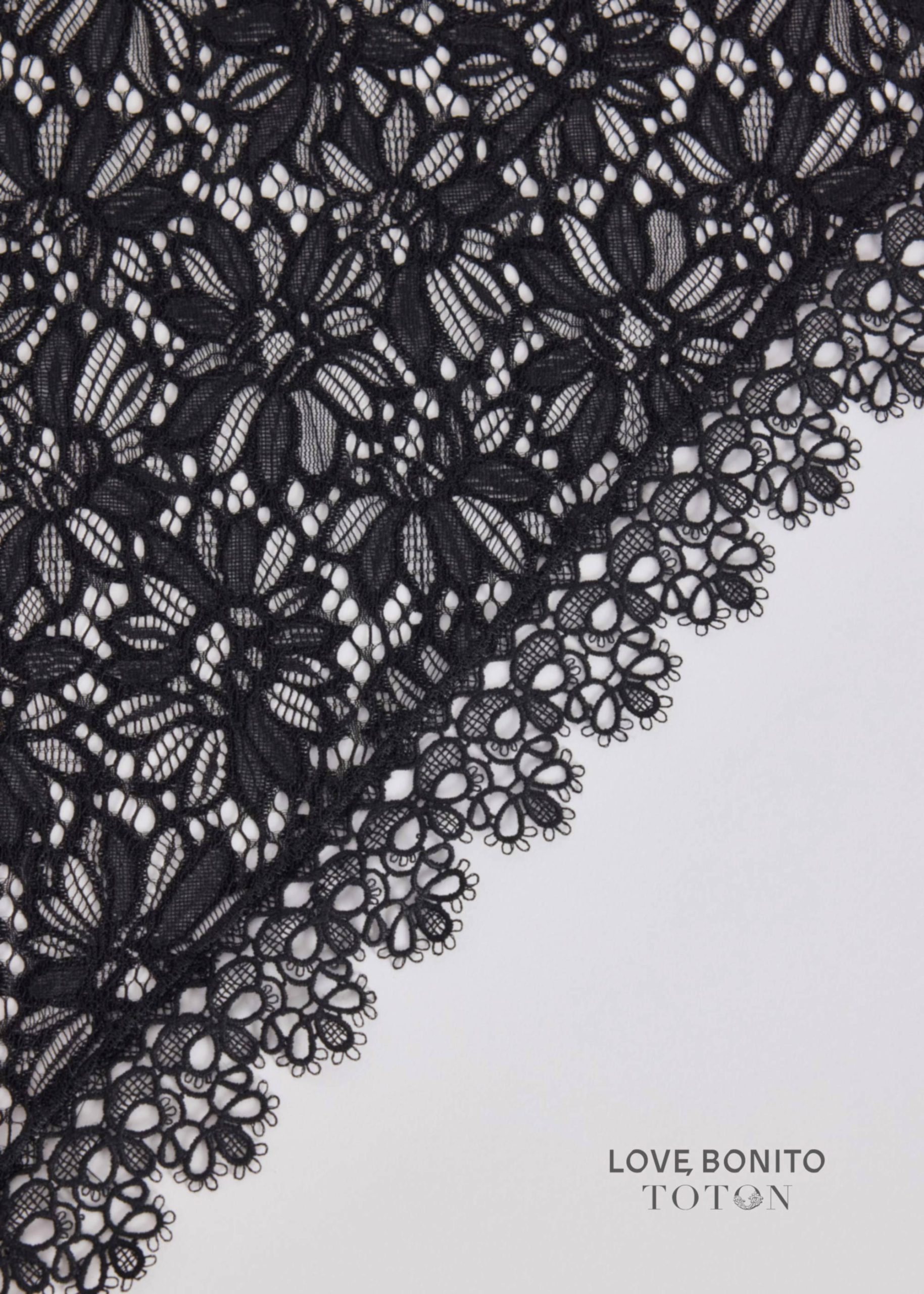 Love, Bonito x TOTON Lace Scarf With Brooch - Image 5