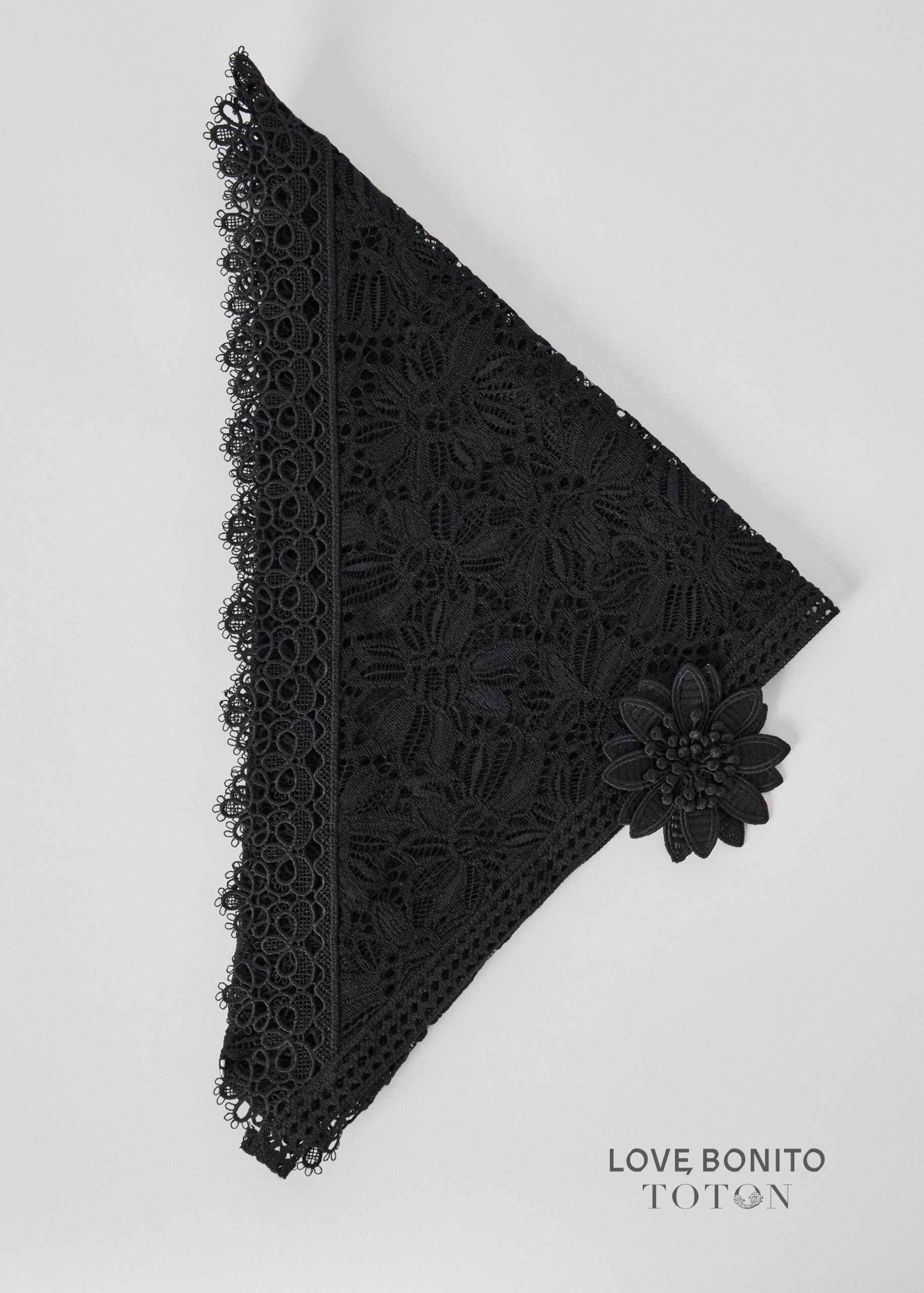 Love, Bonito x TOTON Lace Scarf With Brooch - Image 3