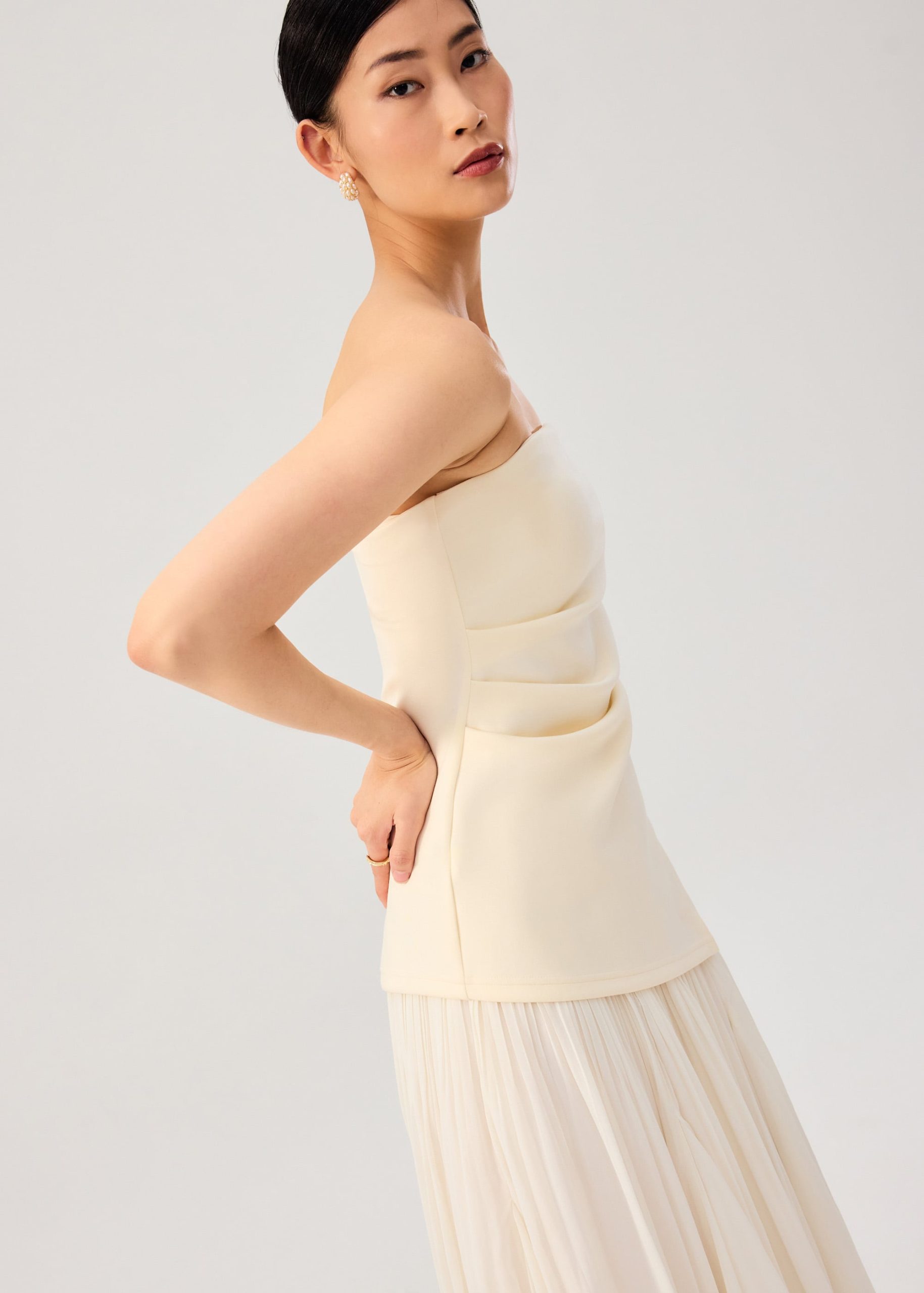 BraFree by LB Tencel Asymmetric Hem Tube Top - Image 9