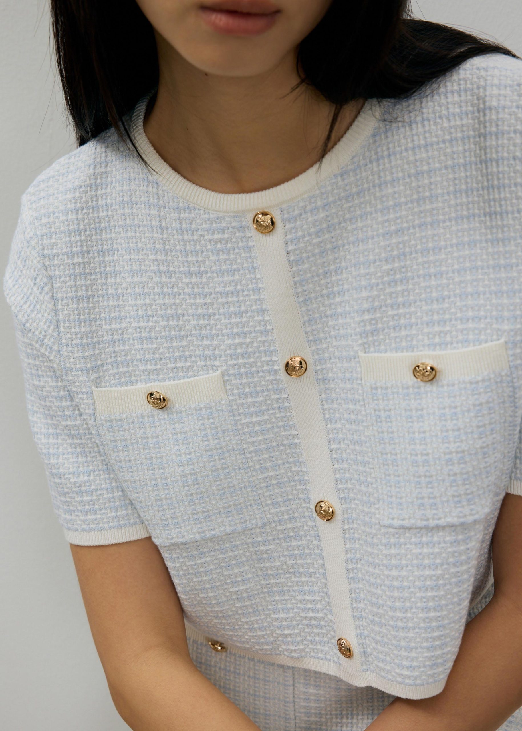 Yoko Textured Knit Boxy Top - Image 14