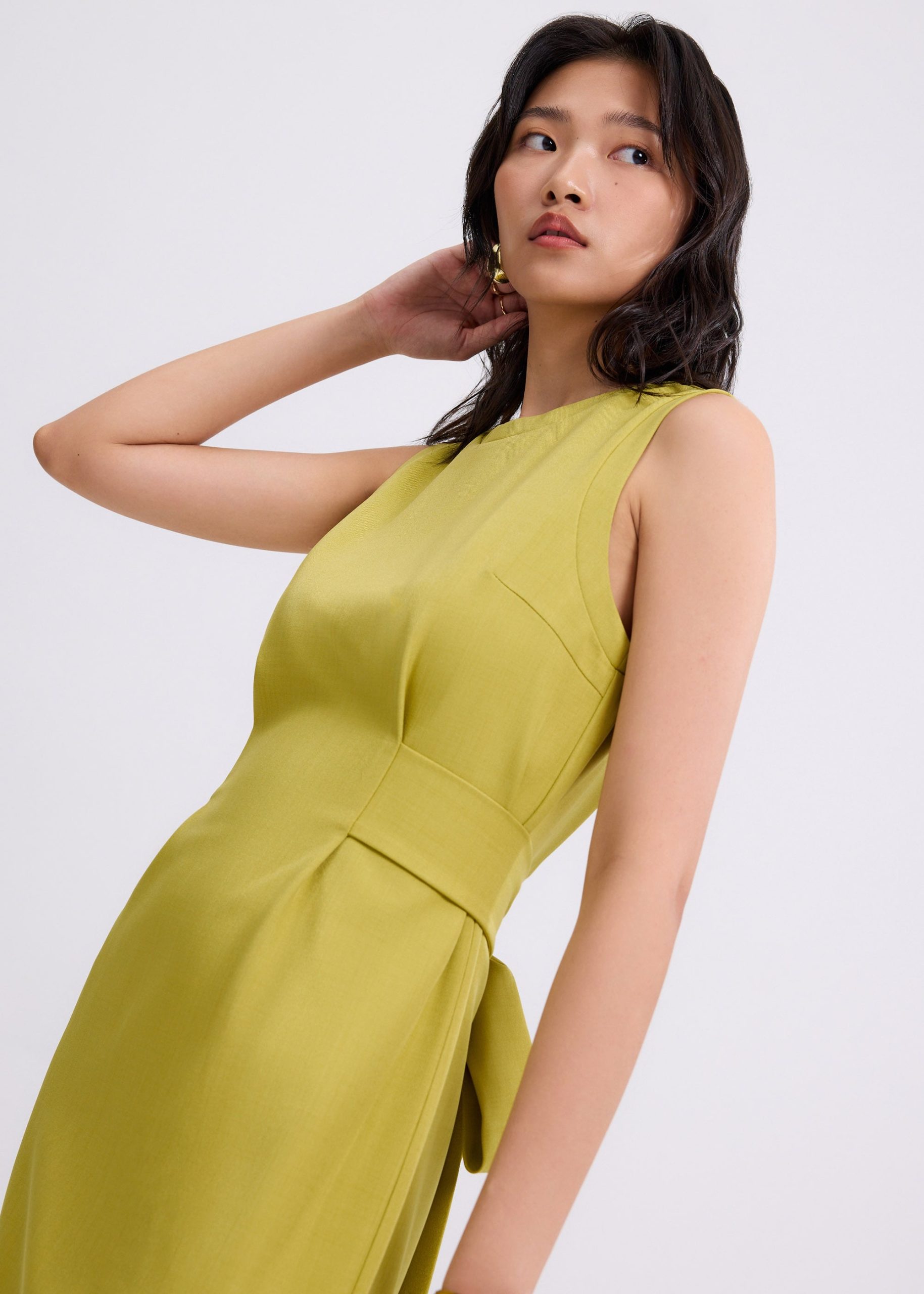 Poppy Round Neck Column Midi Dress - Image 7