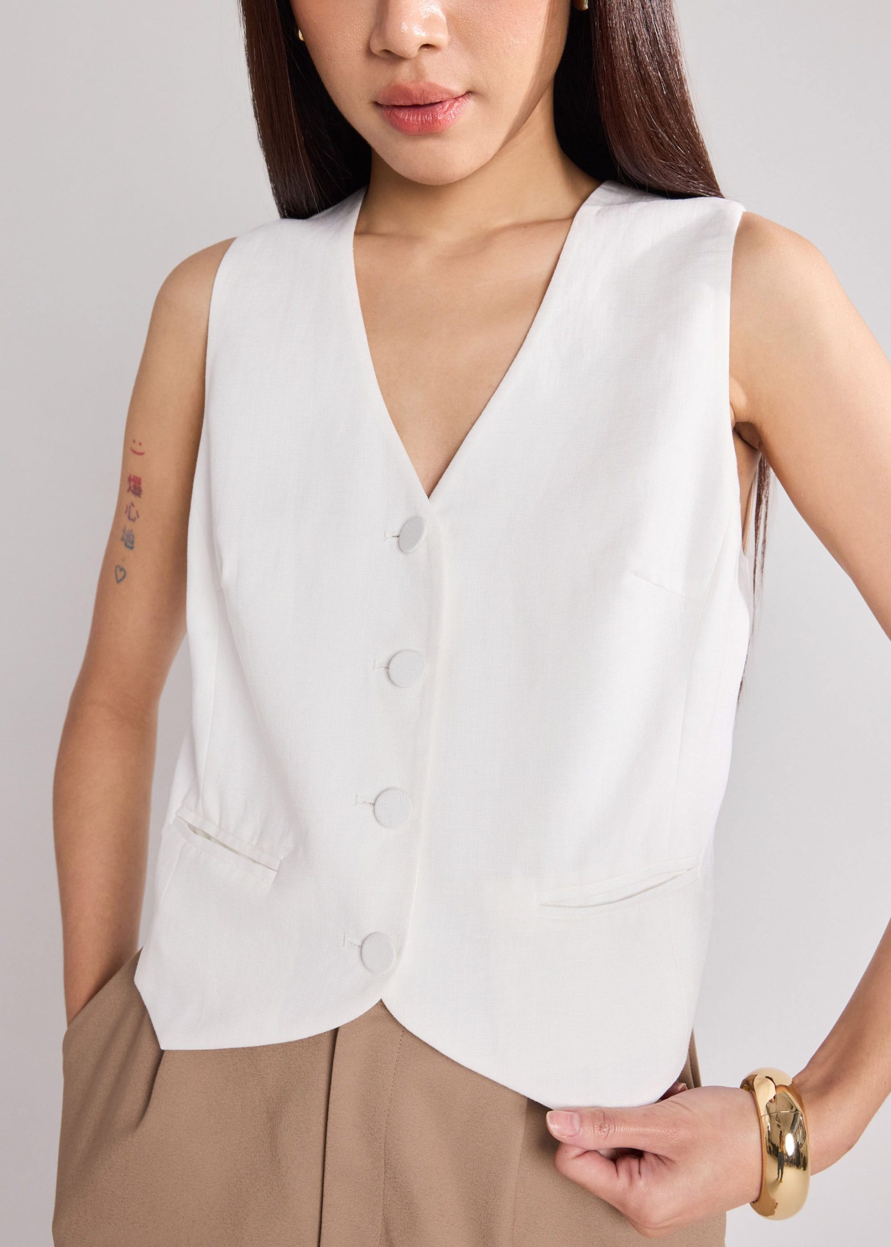 Yuna Premium Linen Vest - Image 5