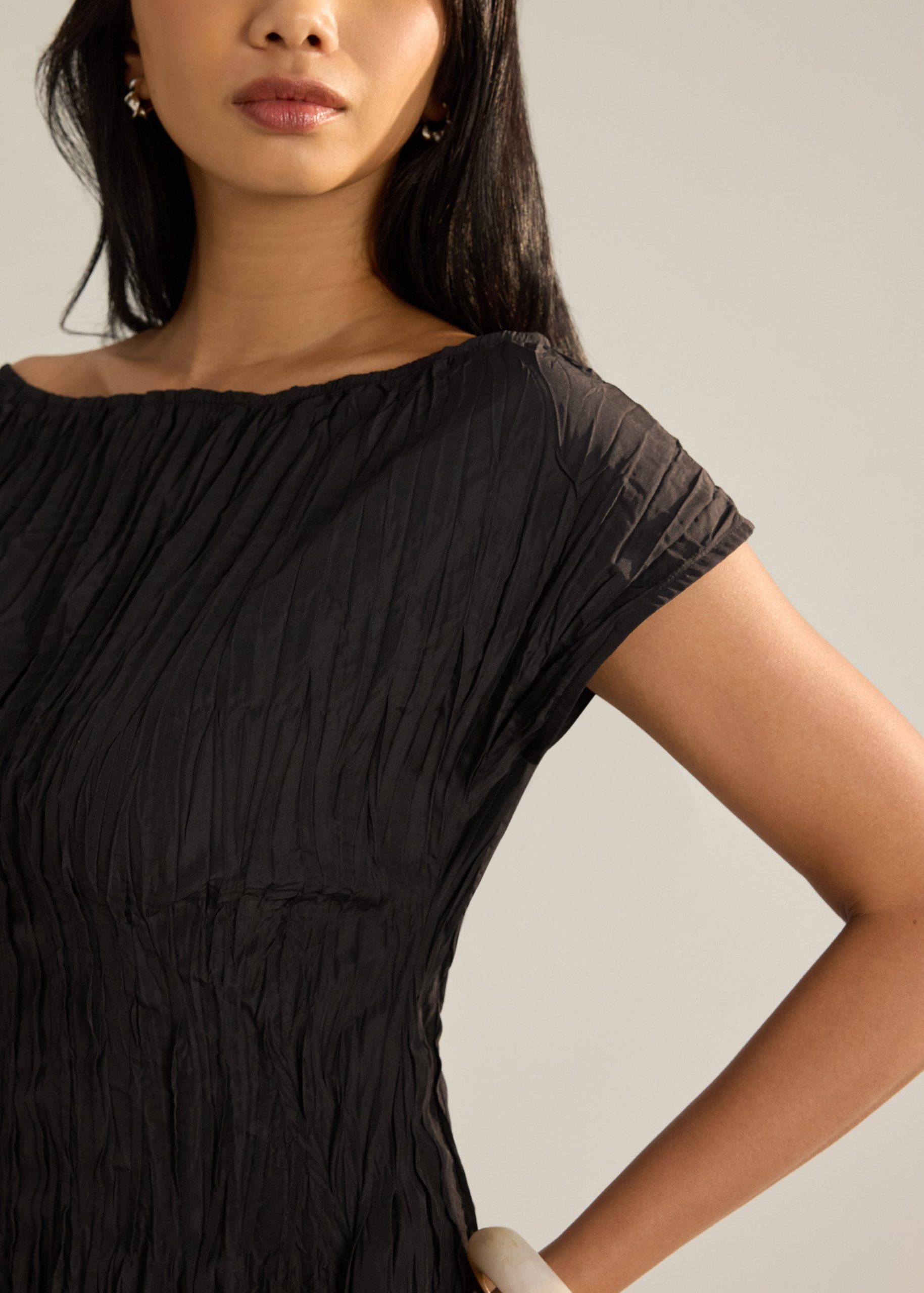 Cleo Multi-way Crinkled Pleats Dress - Image 5