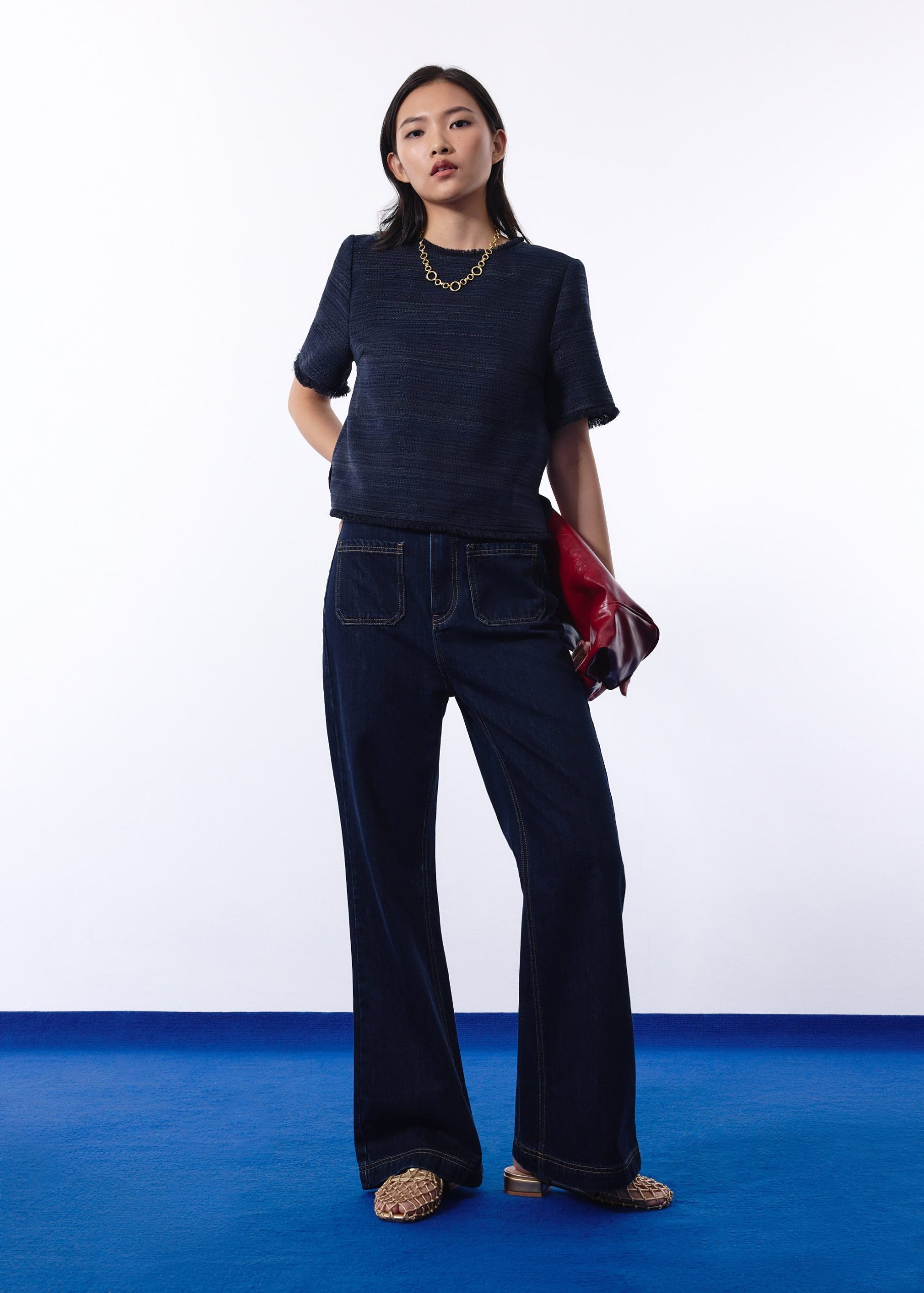 Leggy??Kei Denim High Waist Kick Flare Sailor Jeans - Image 2