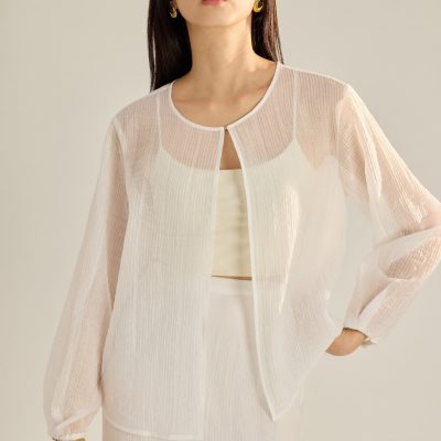 Viv RuchedReady® Sheer Textured Cardigan