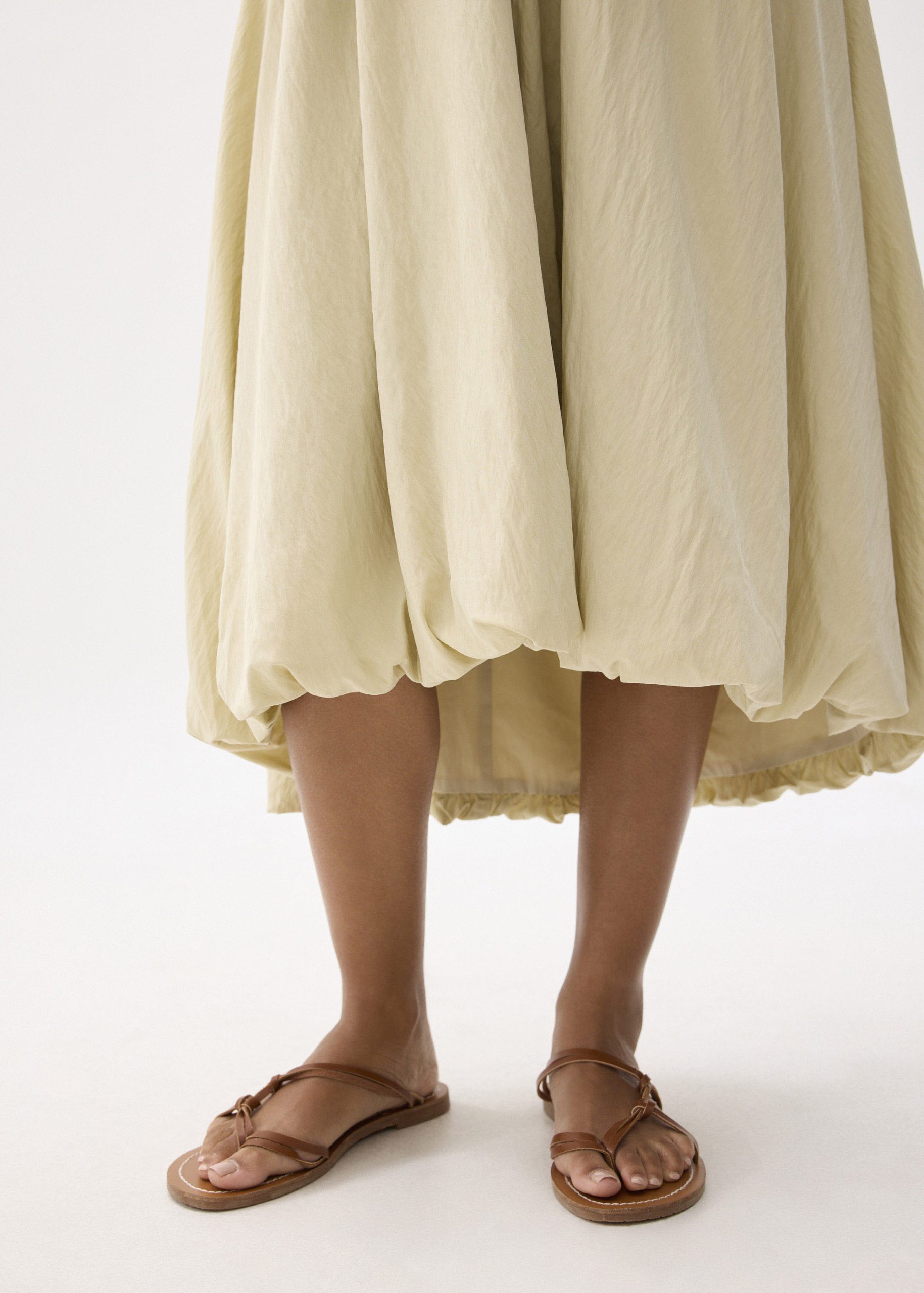 Straight Neck Bubble Midaxi Dress - Image 2