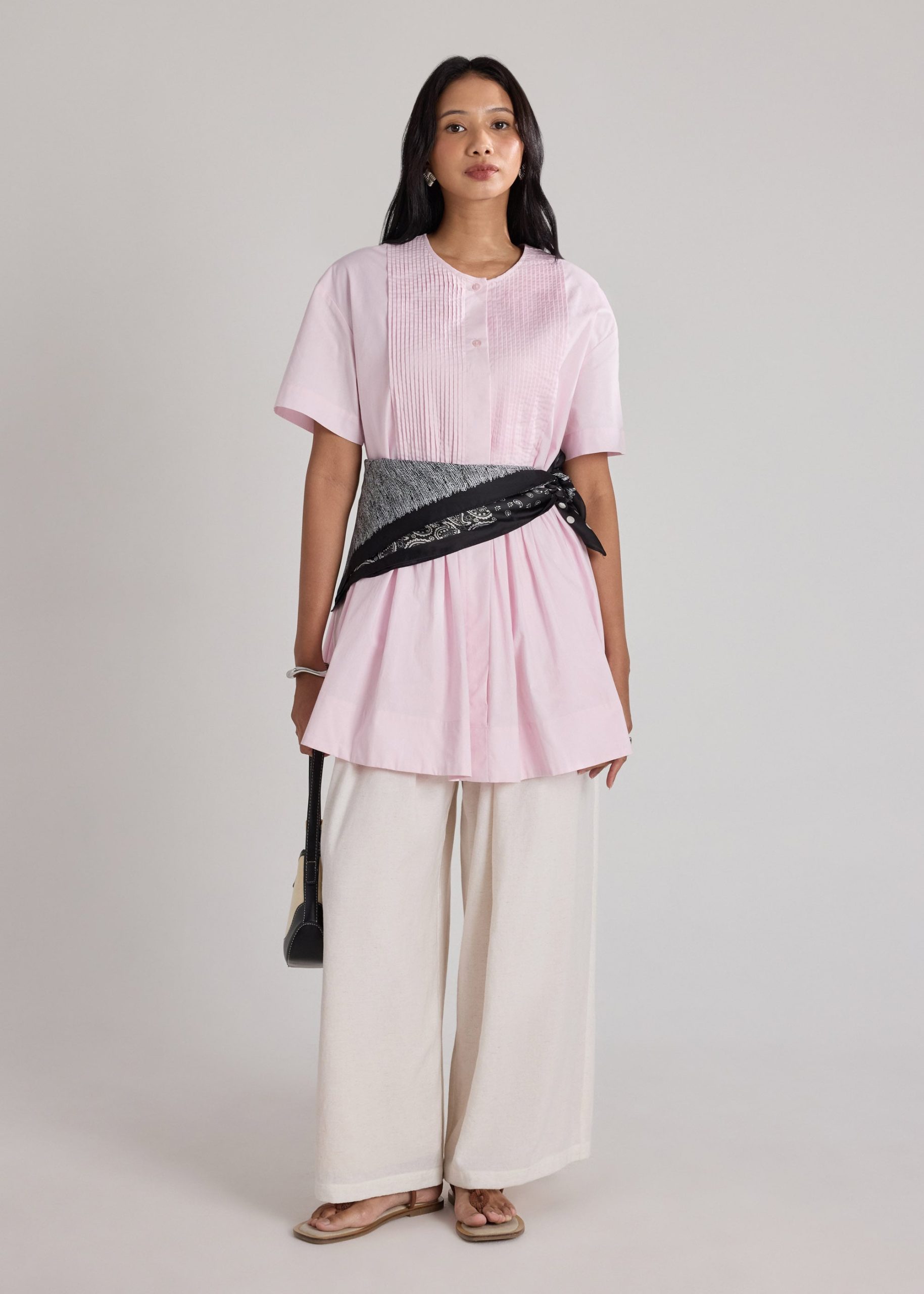 Cotton Pintuck Mini Dress - Image 7