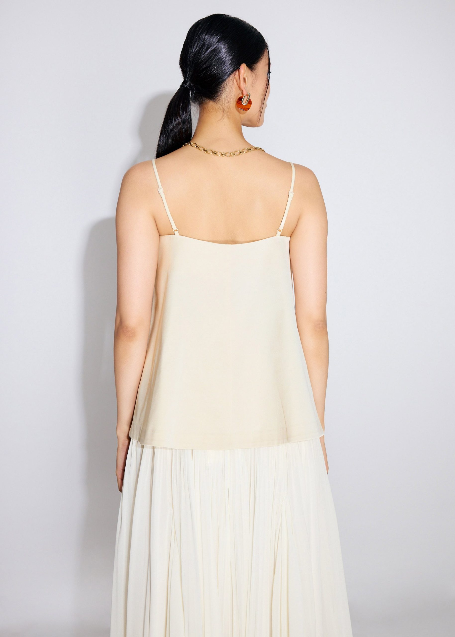 Taffeta Straight Neck Tunic Top - Image 19