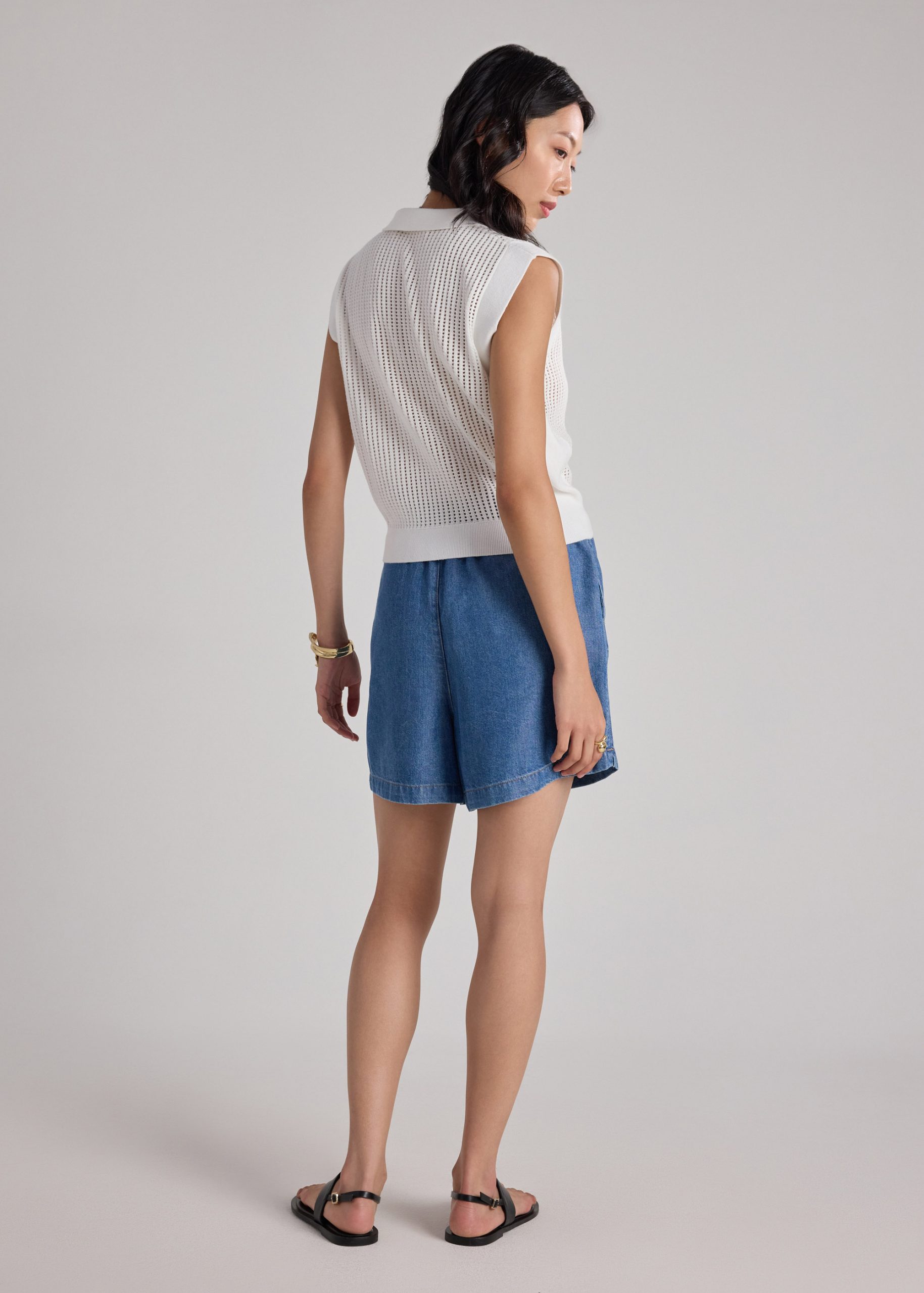 Open Knit Polo Top - Image 4