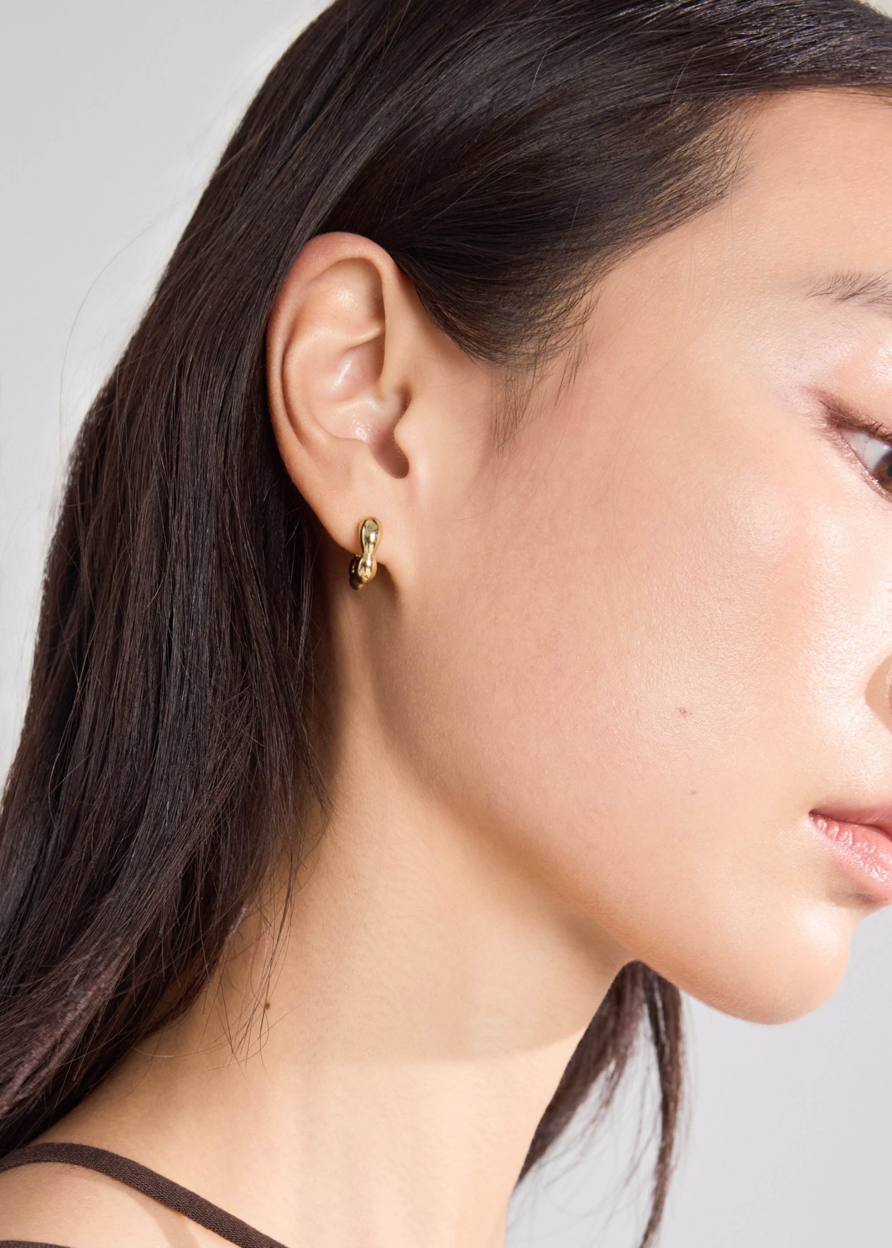 14K Gold Plated Hoop Earrings Set - Image 7