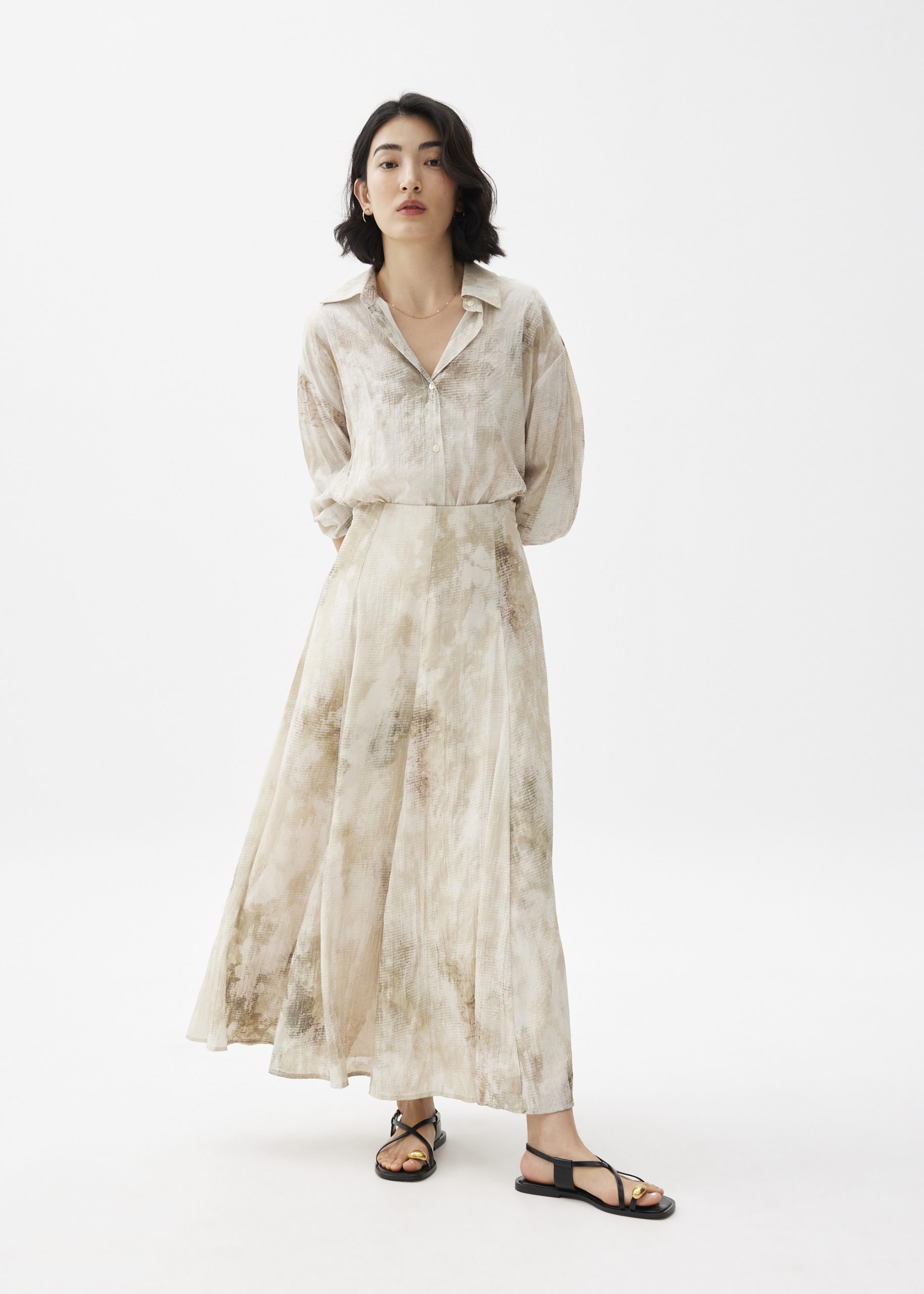 Oversized Abstract Collared Shirt - Image 3
