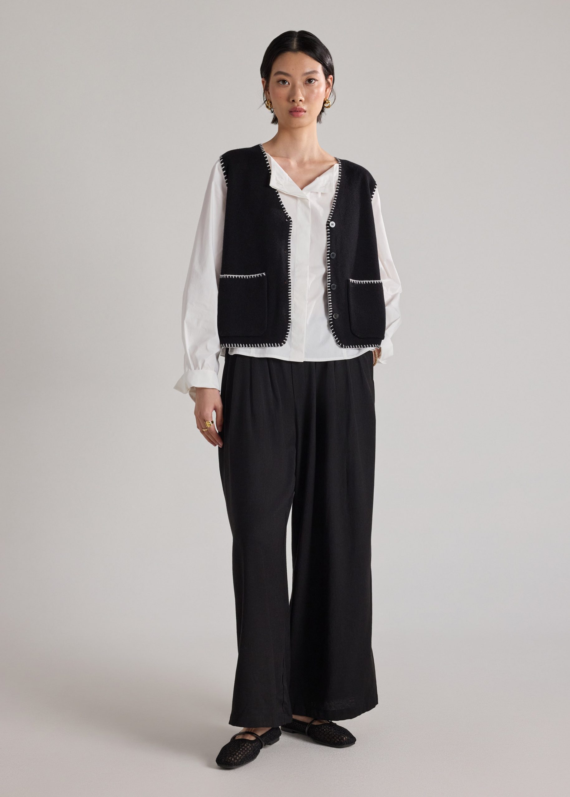 Blanket Stitch Knit Vest - Image 7