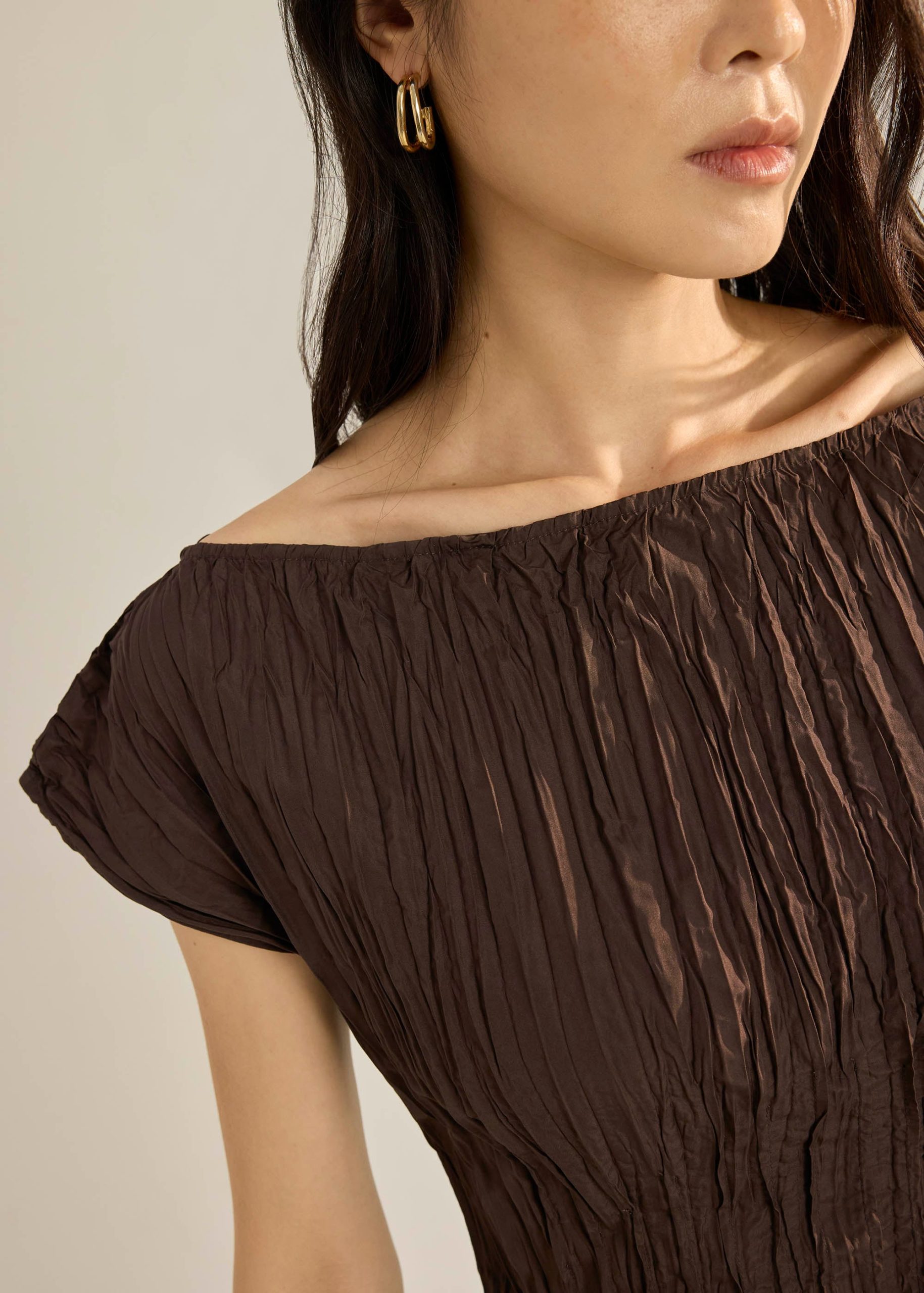 Cleo Multi-way Crinkled Pleats Dress - Image 9