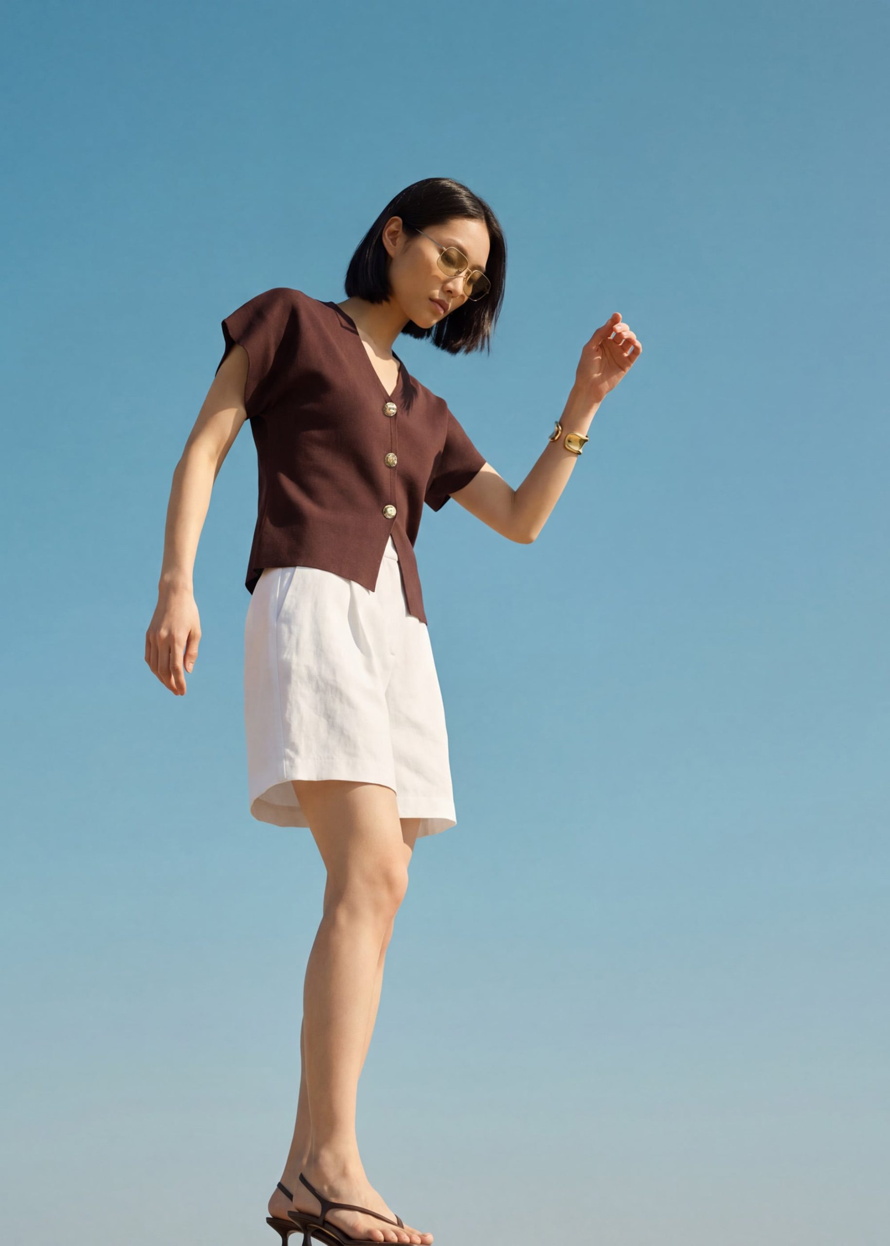 Amrita Knit V-neck Top - Image 19