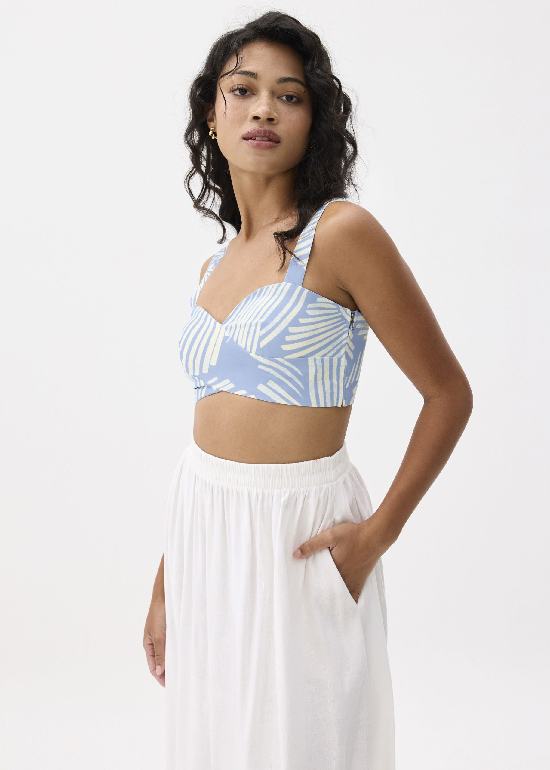 BraFree by LB Cropped Bustier Top in Kekana - Image 16