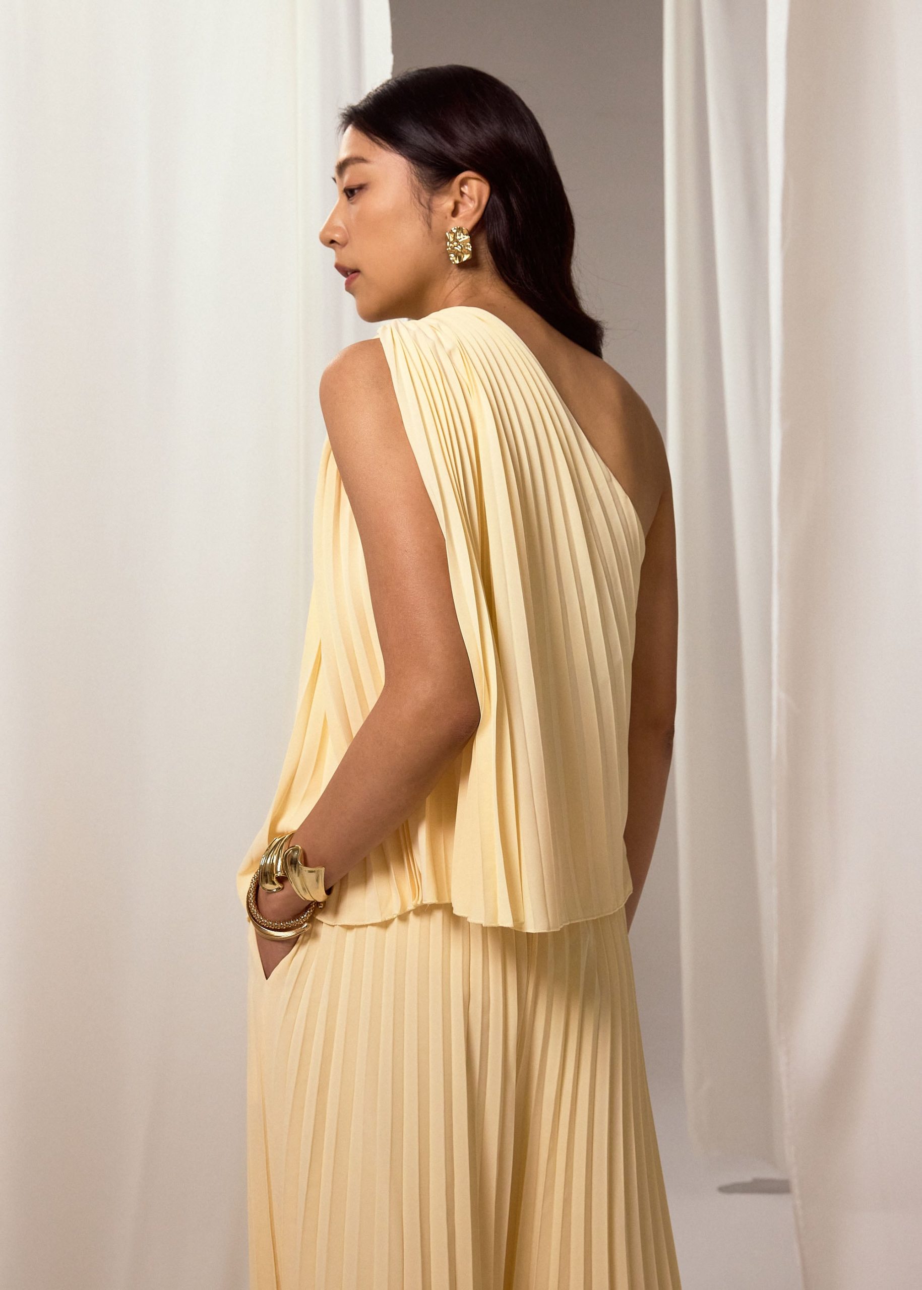 Wei Sunray Pleated Toga Top - Image 18