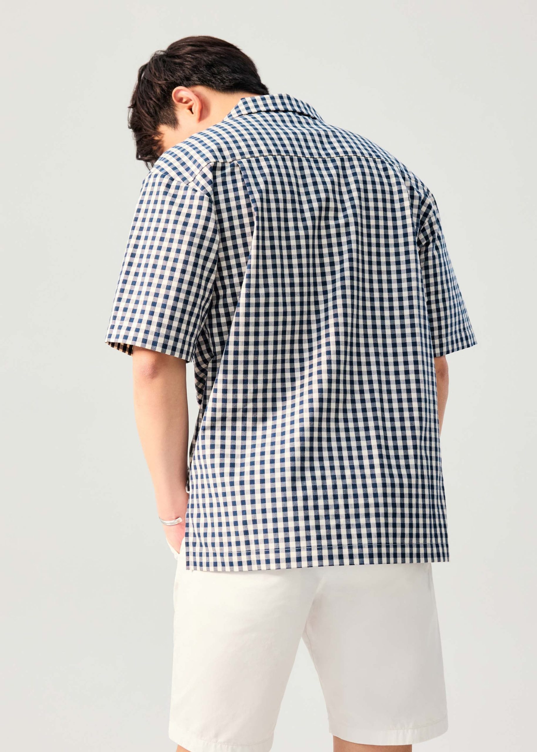 Unisex Relaxed Gingham Cotton Button Down Shirt - Image 10