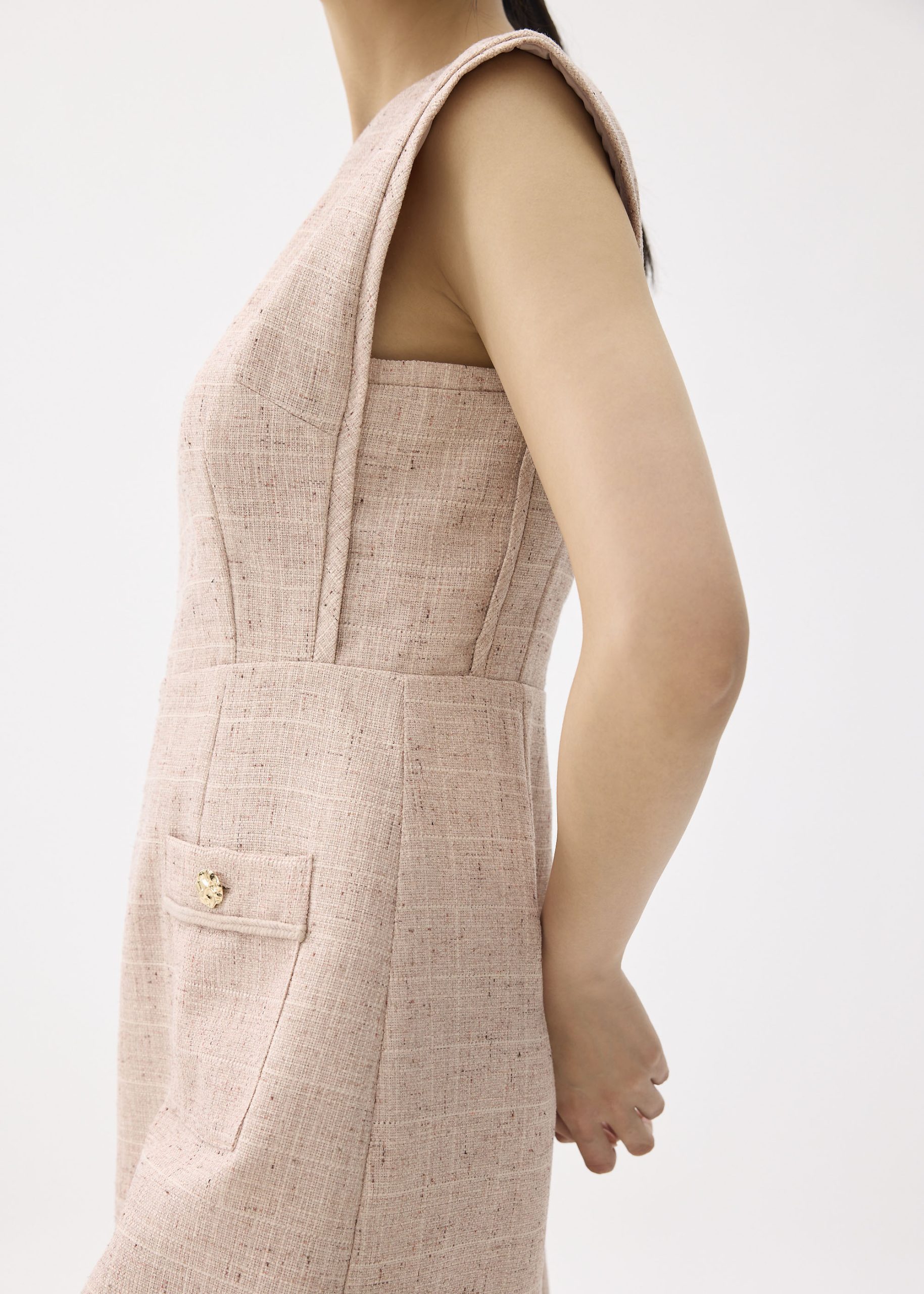 Aria Tweed A-line Mini Dress - Image 3