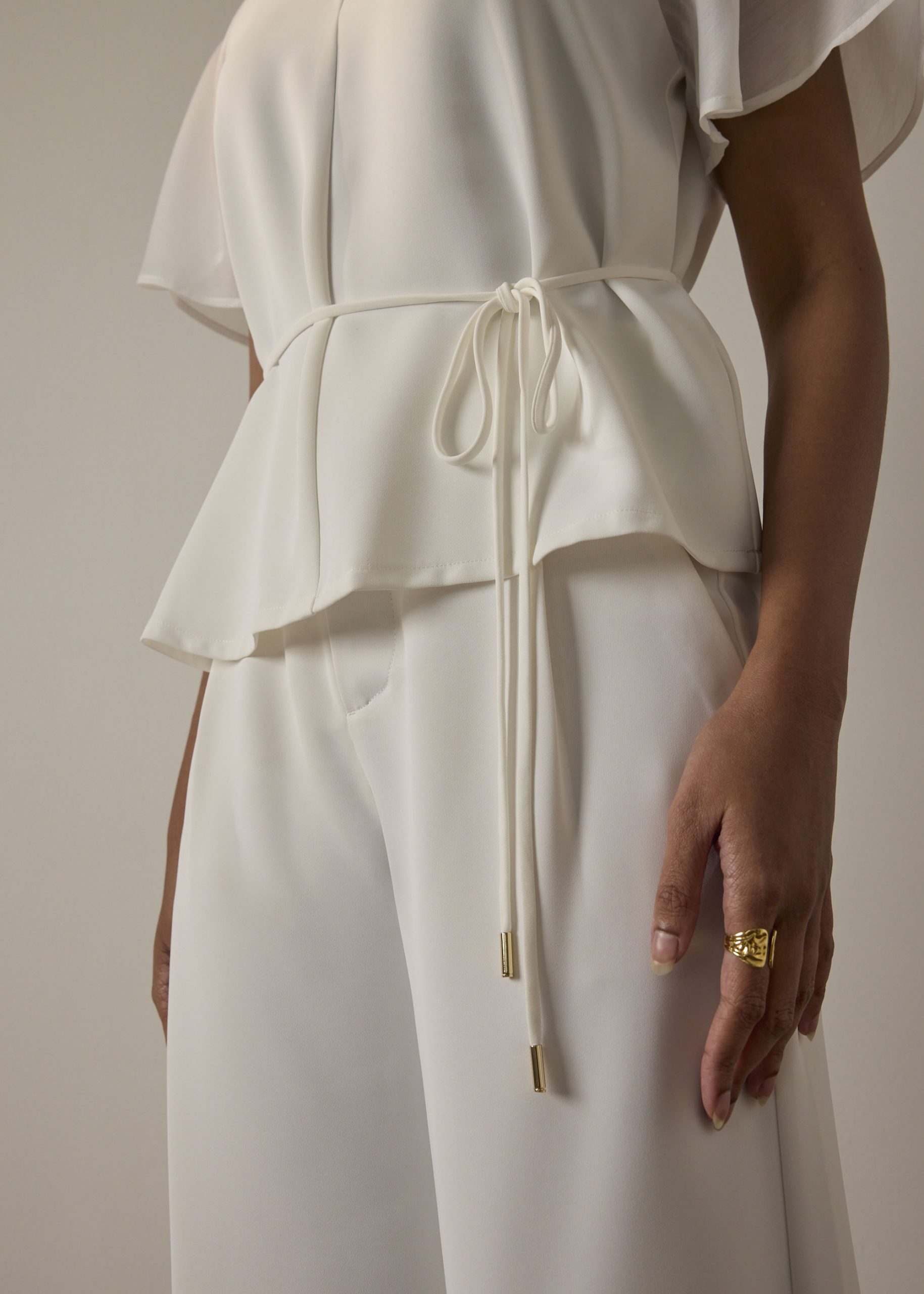 Gela Crepe Top With Sash - Image 4