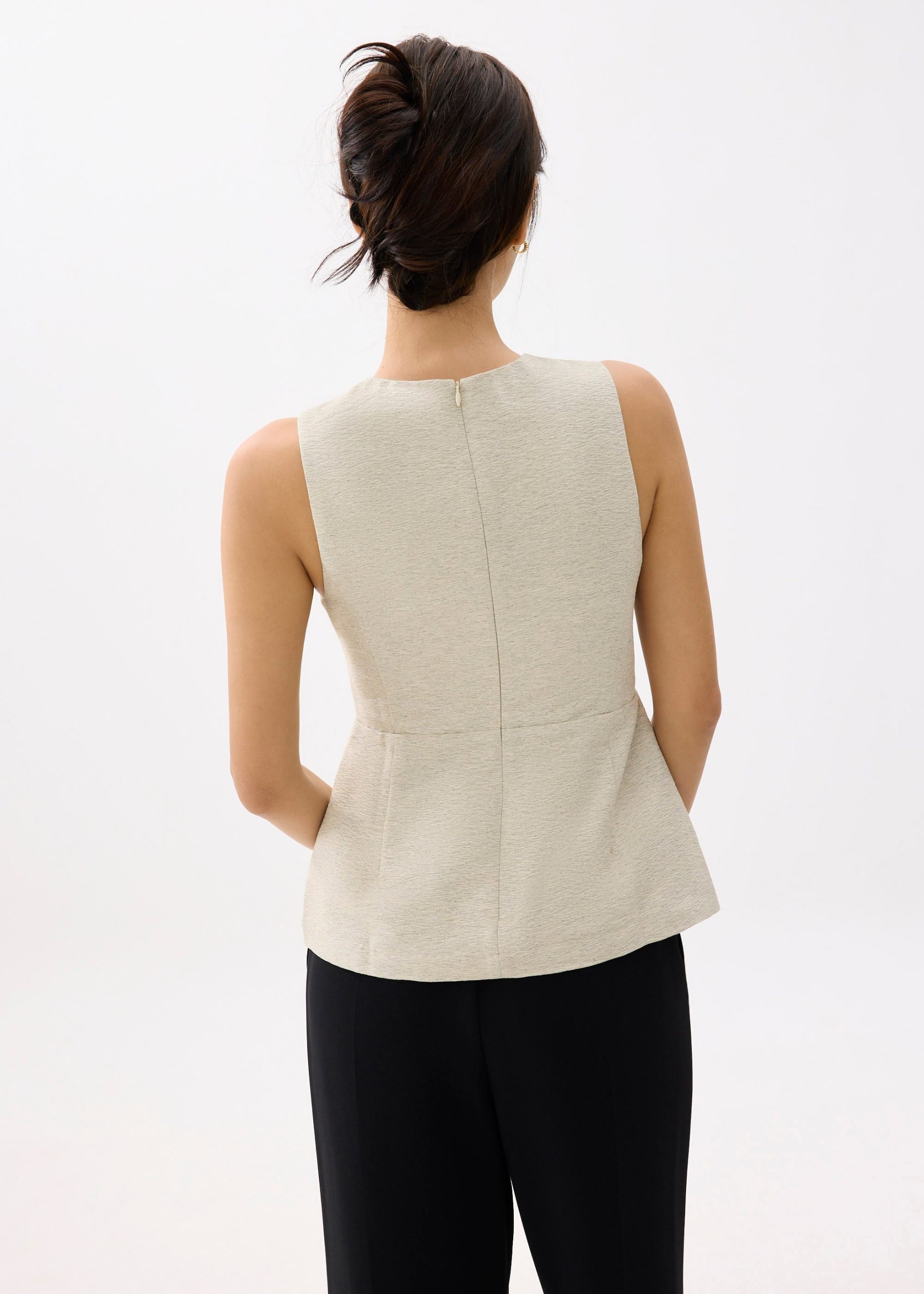 V-neck Peplum Wrap Top - Image 6
