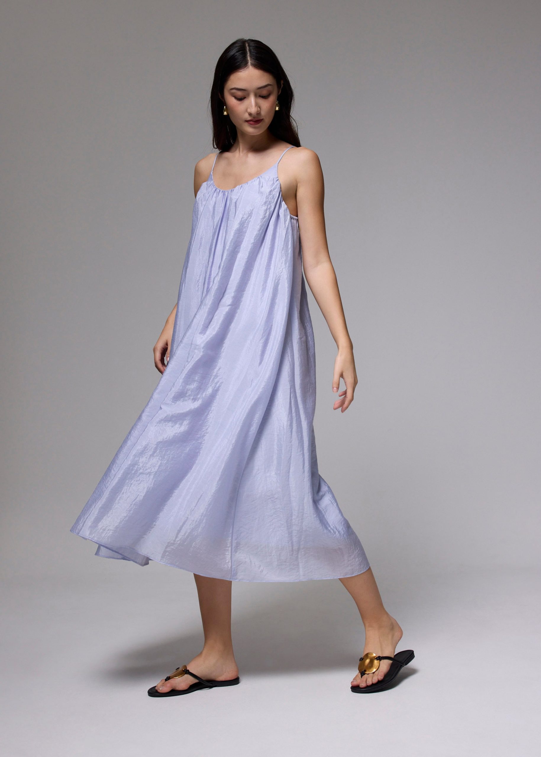Scoop Neck Trapeze Midaxi Dress - Image 10
