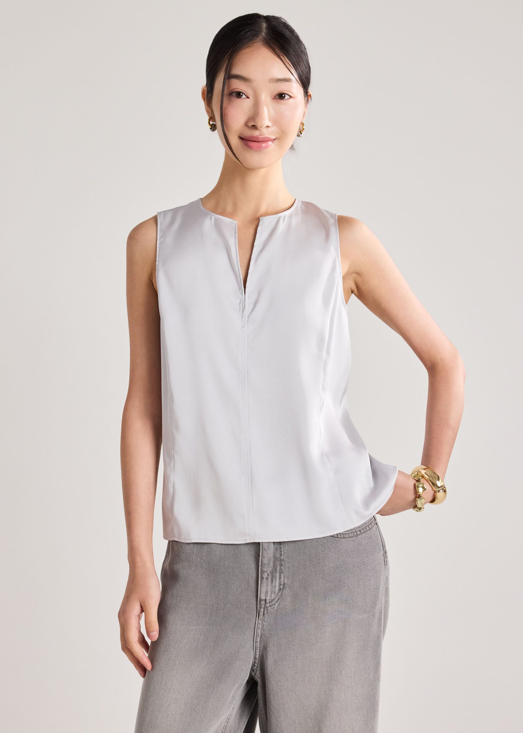 Satin Notched Top - Image 6