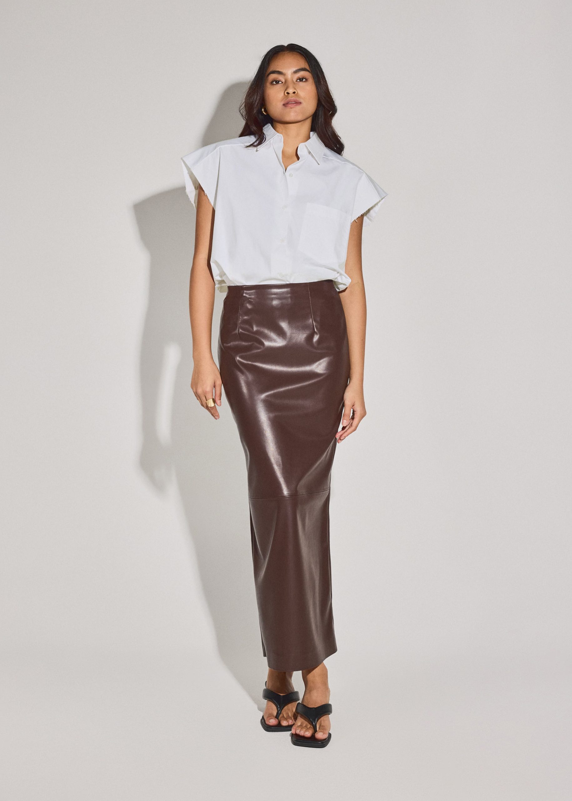 Oversized Cotton Button Down Long Shirt - Image 6