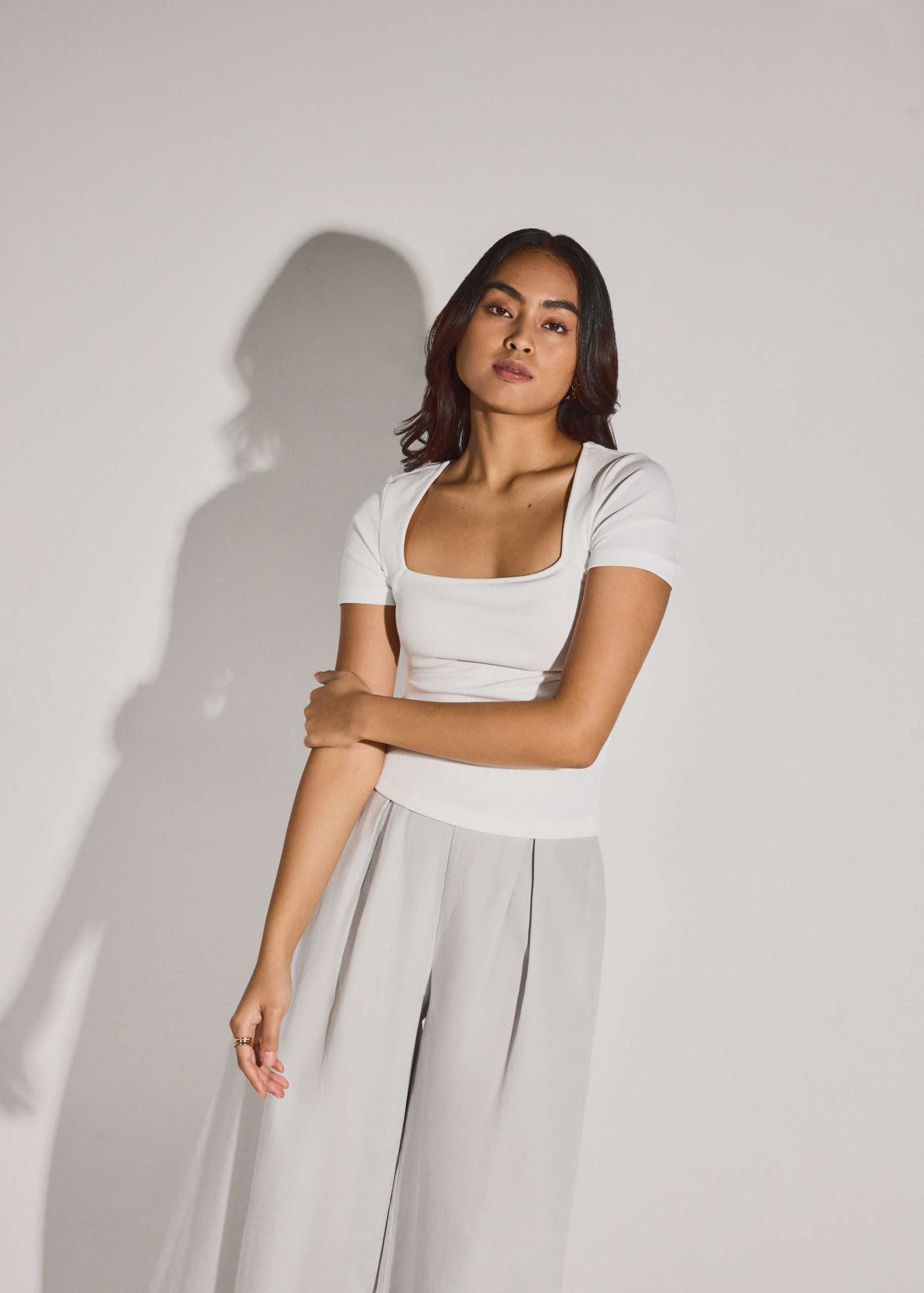 BraFree by LB Jada Square Neck Fitted Tee - Image 4