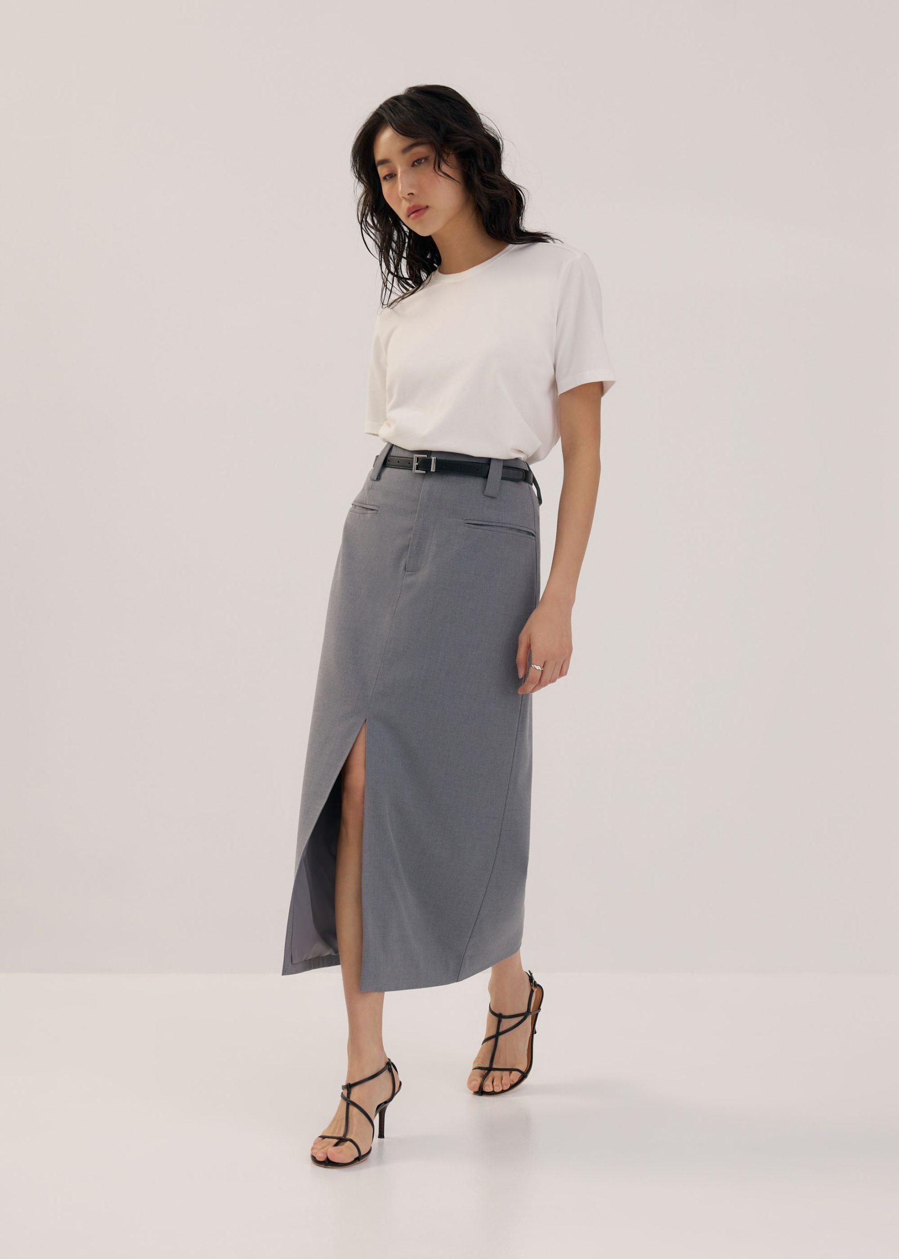 Tailored Column Midaxi Skirt - Image 2
