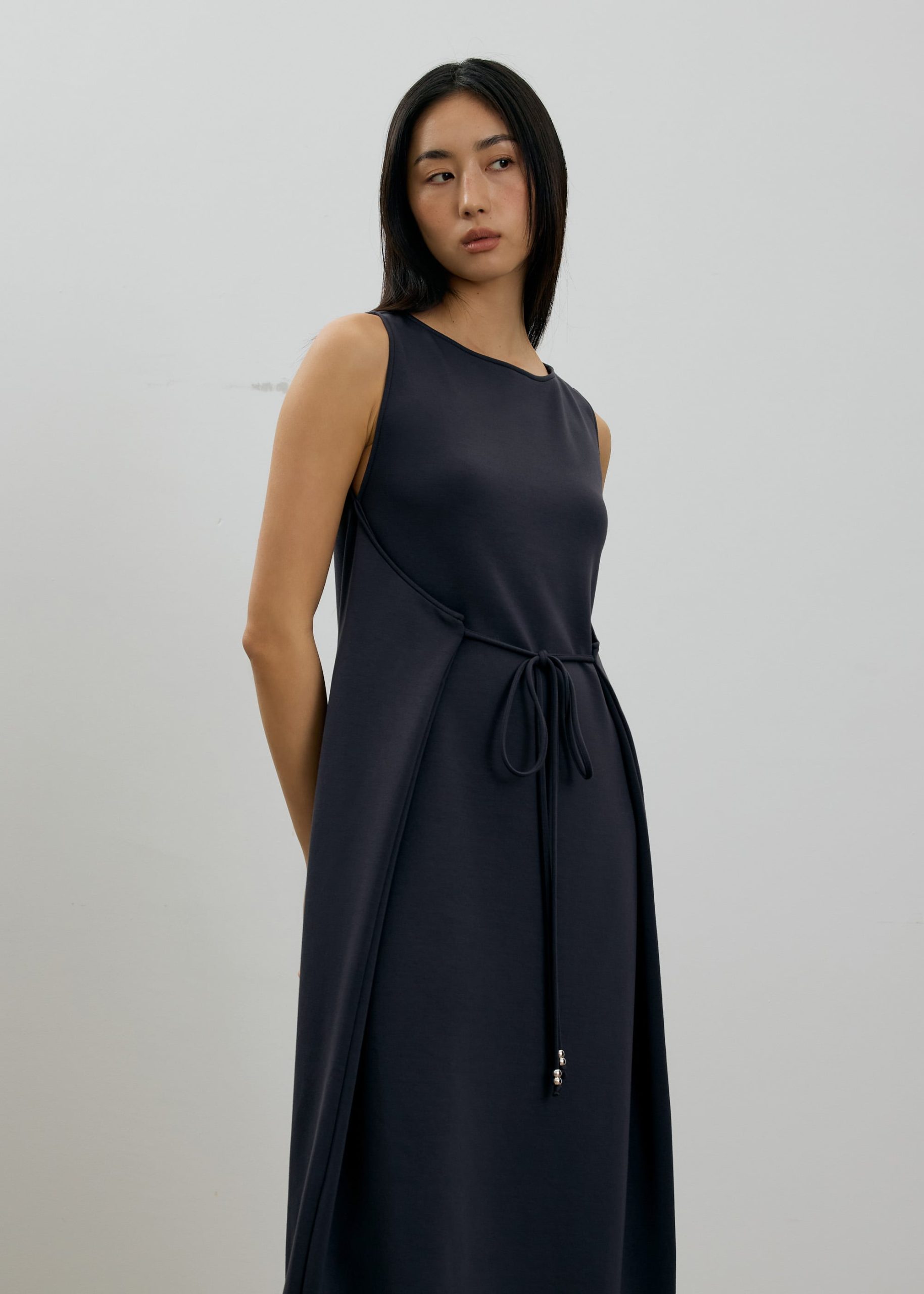 Neoprene Boat Neck Shift Midaxi Dress - Image 10