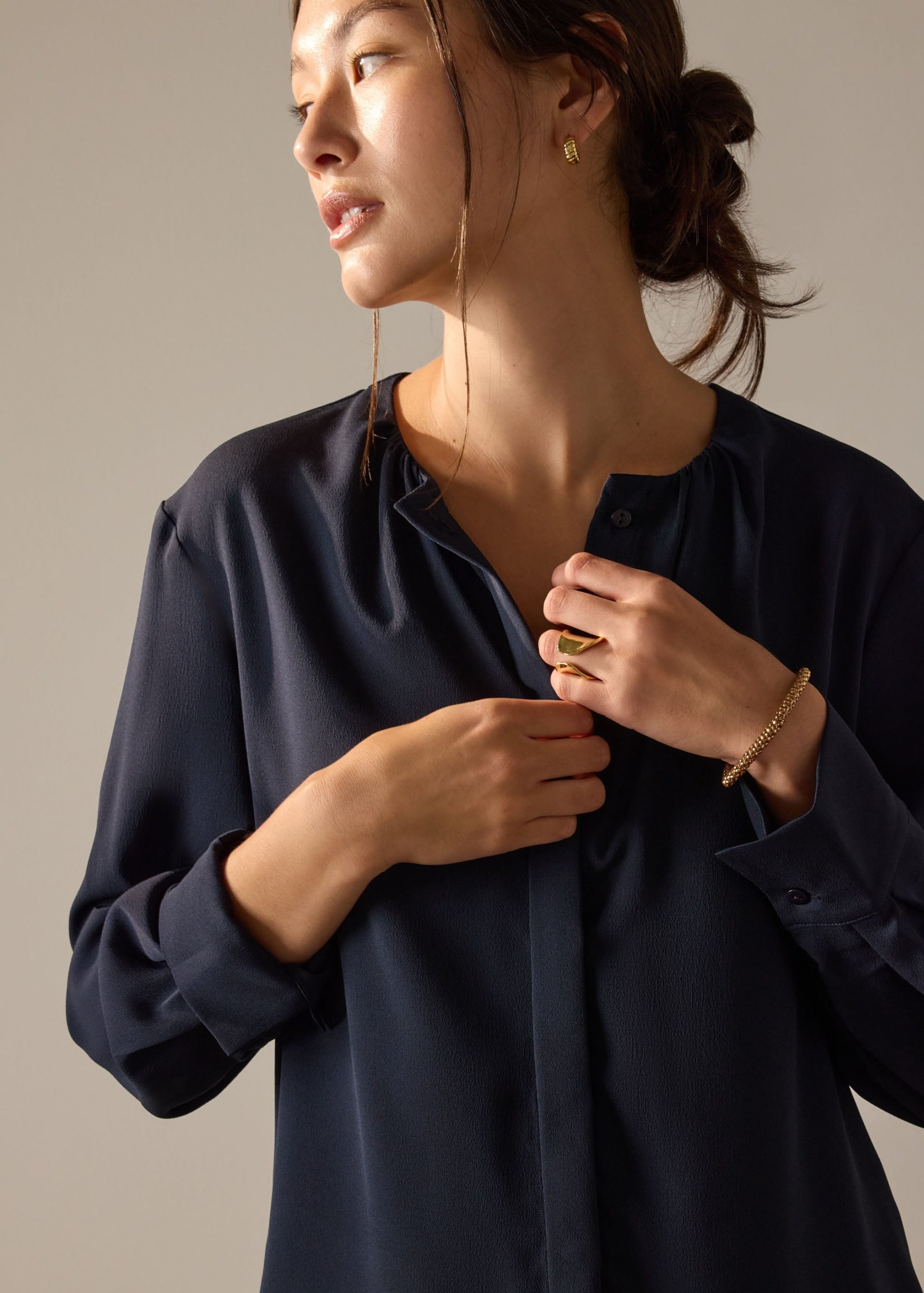 Kriti RuchedReady® Crepe Satin Blouse - Image 8