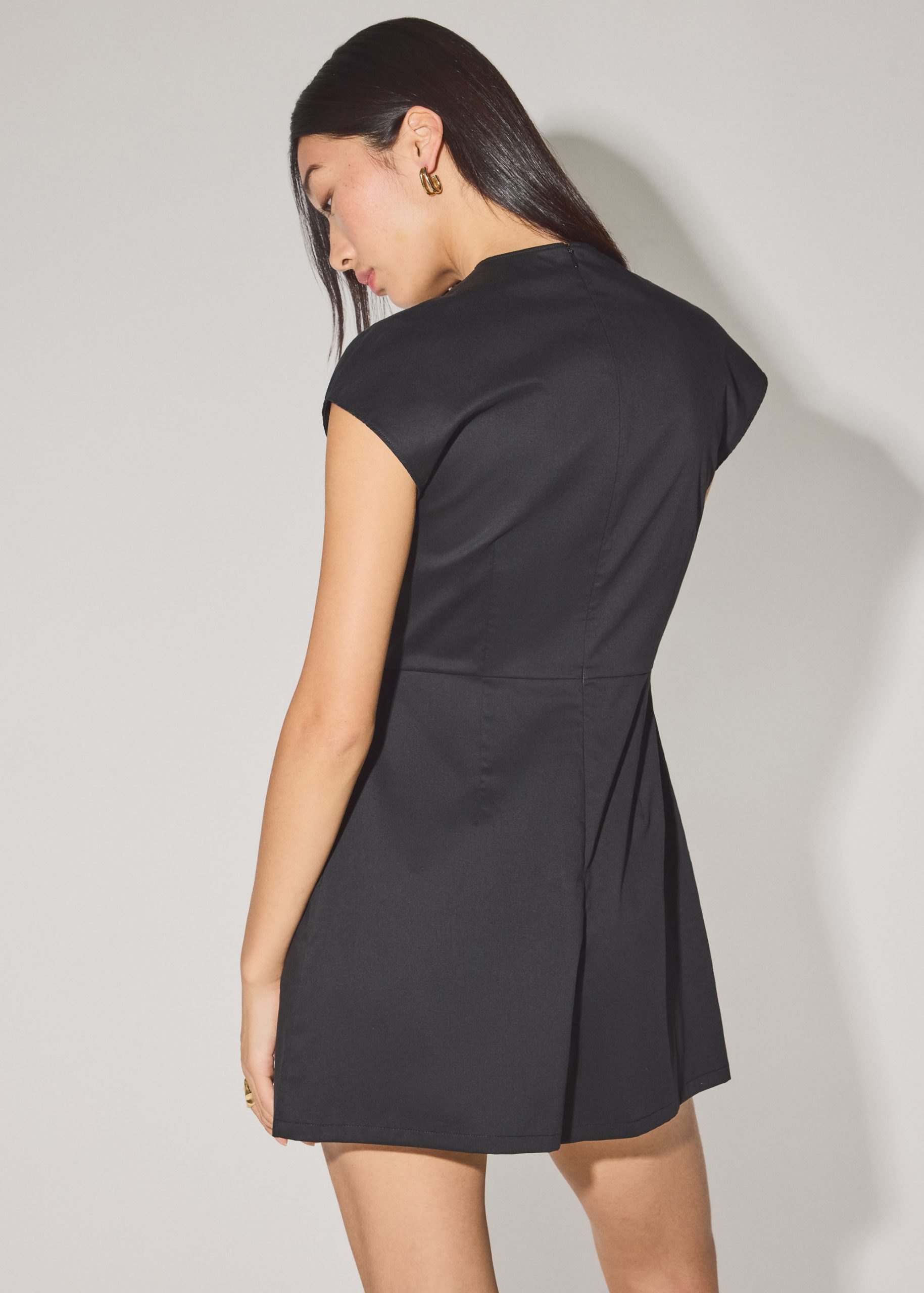 Cotton V-Neck A-Line Romper - Image 2