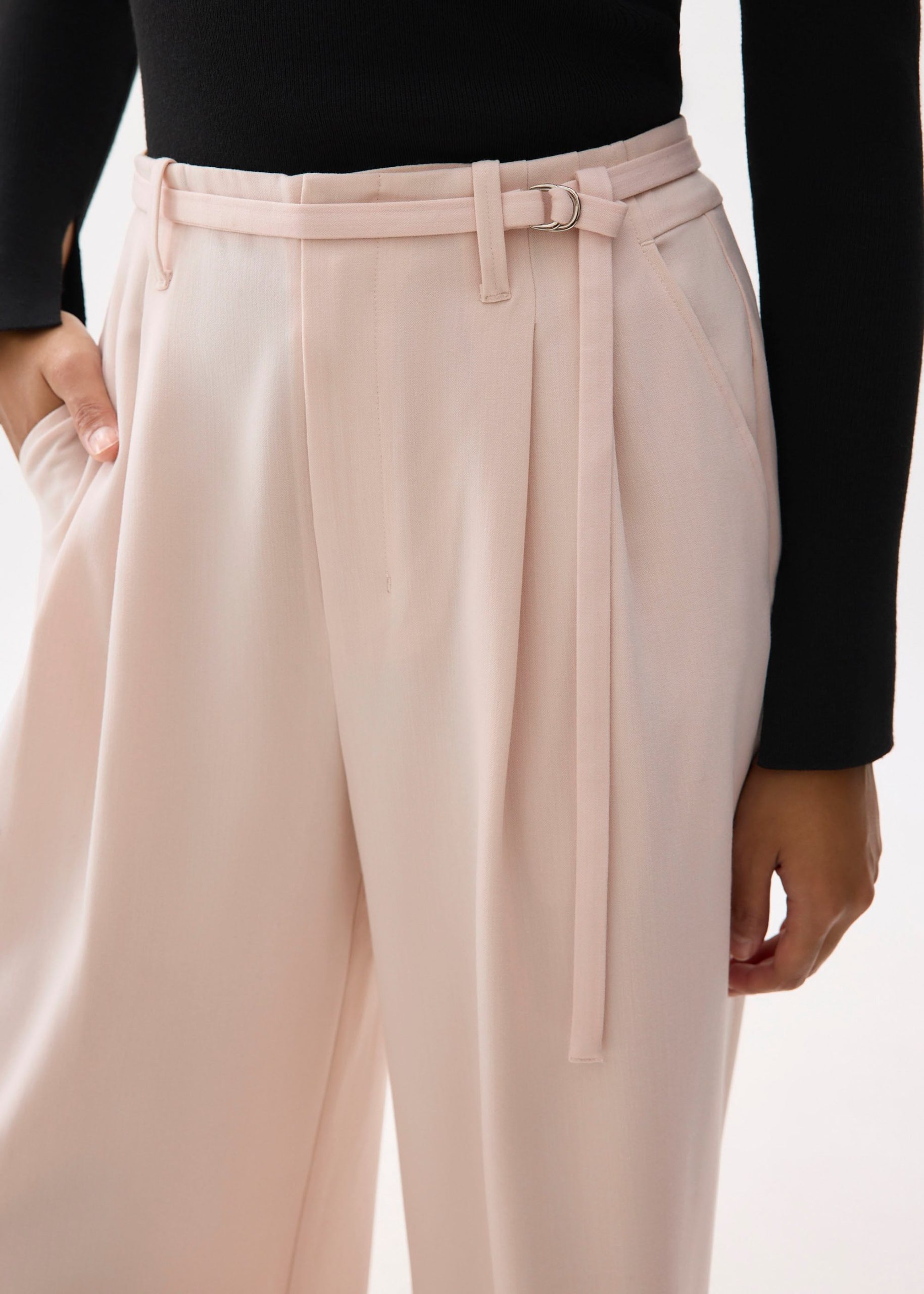Leggy??Mayumi Elastic Pleated Wide Leg Pants - Image 6