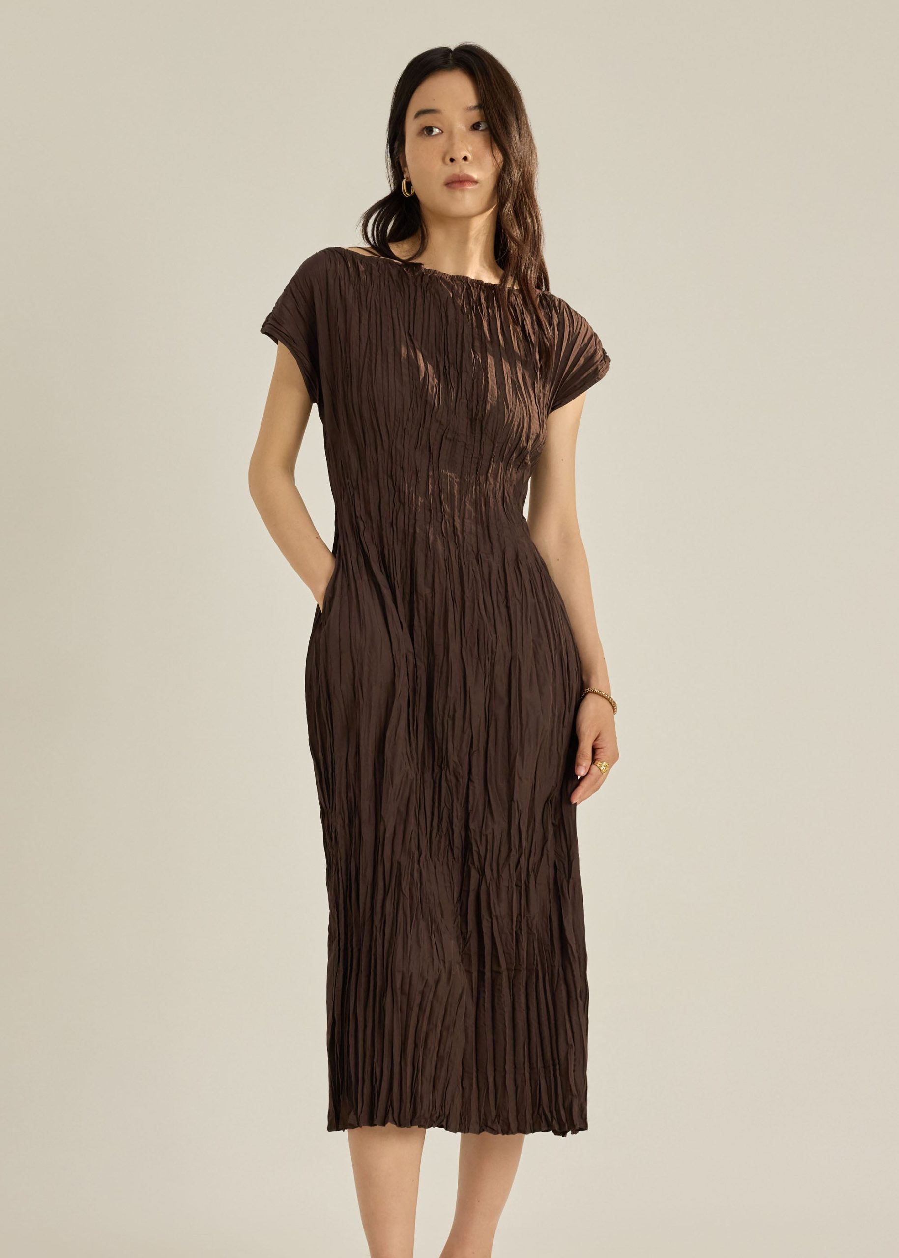 Cleo Multi-way Crinkled Pleats Dress - Image 8
