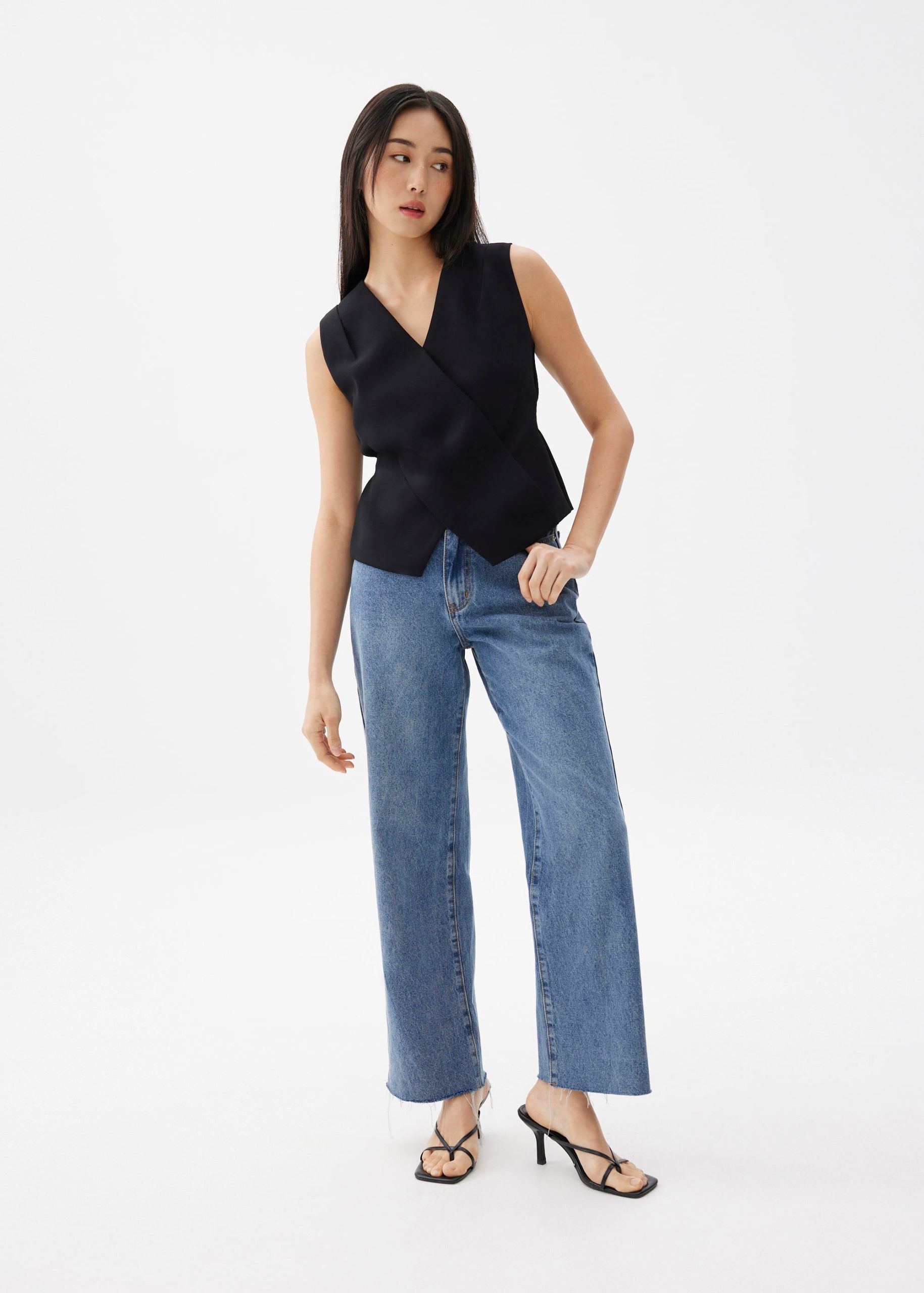Mae Tailored Cross Over Top - Image 5