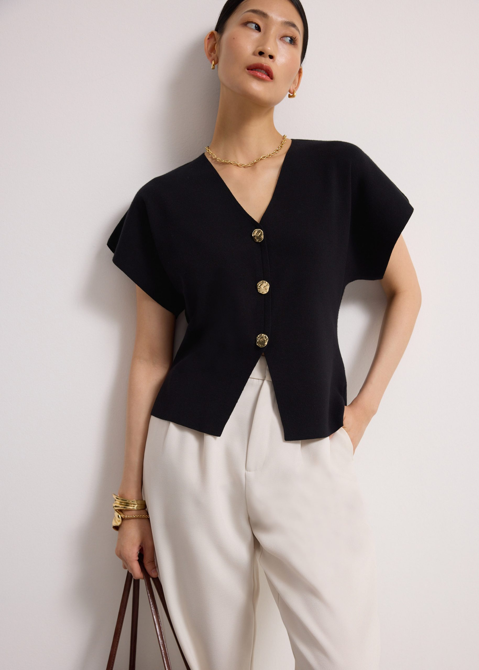 Amrita Knit V-neck Top - Image 2