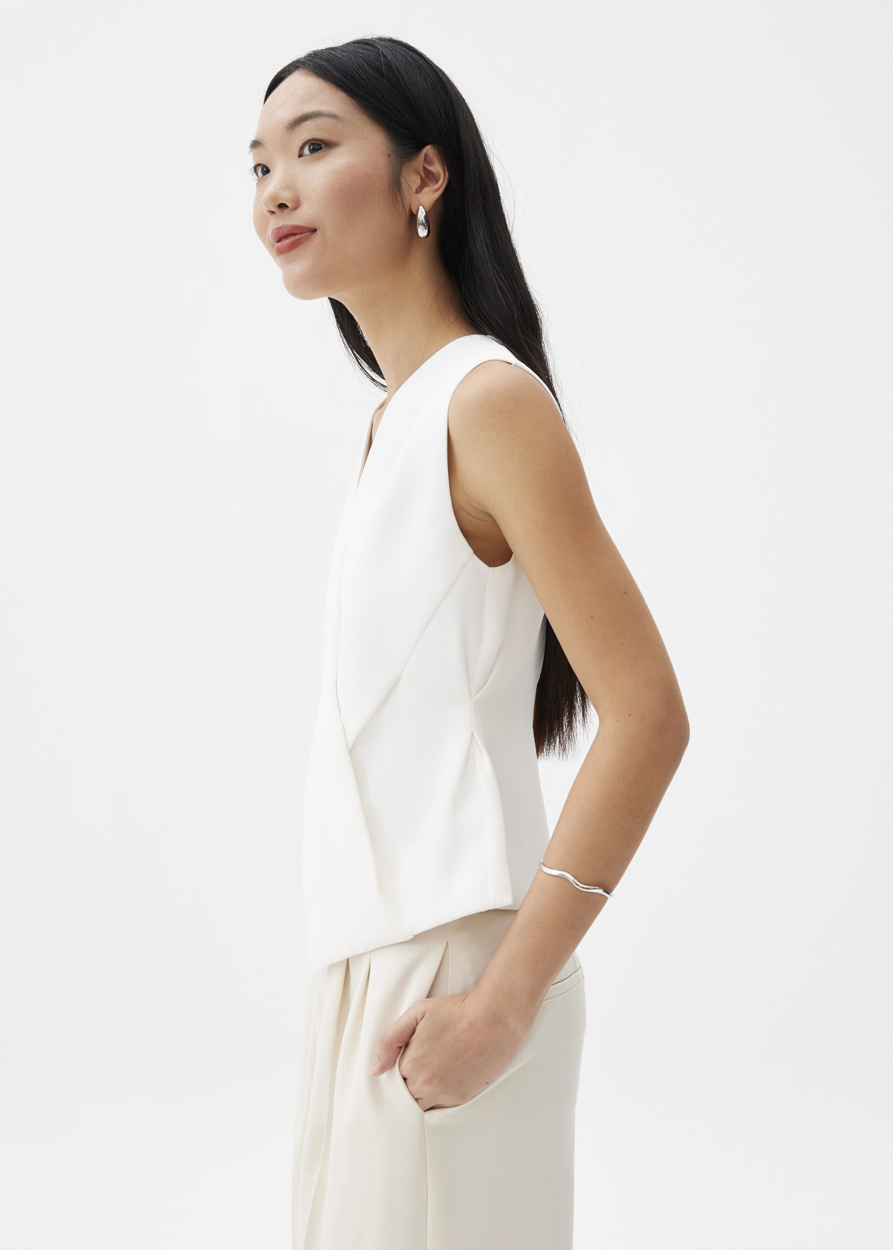 Mae Tailored Cross Over Top - Image 10