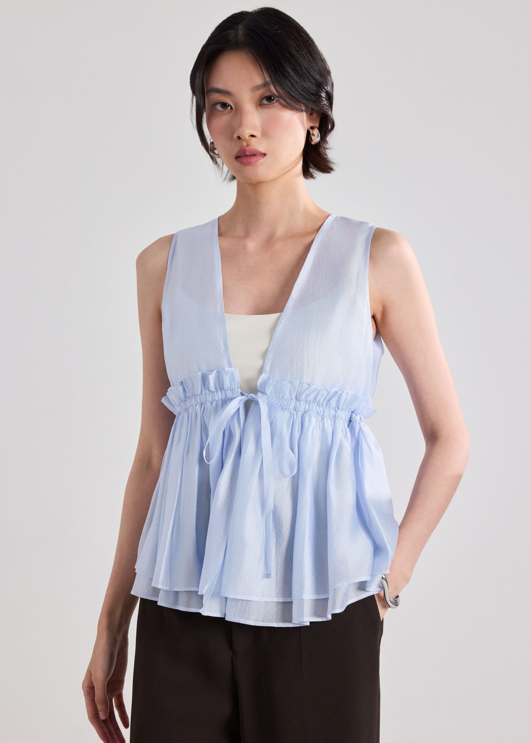 Georgette Peplum Top