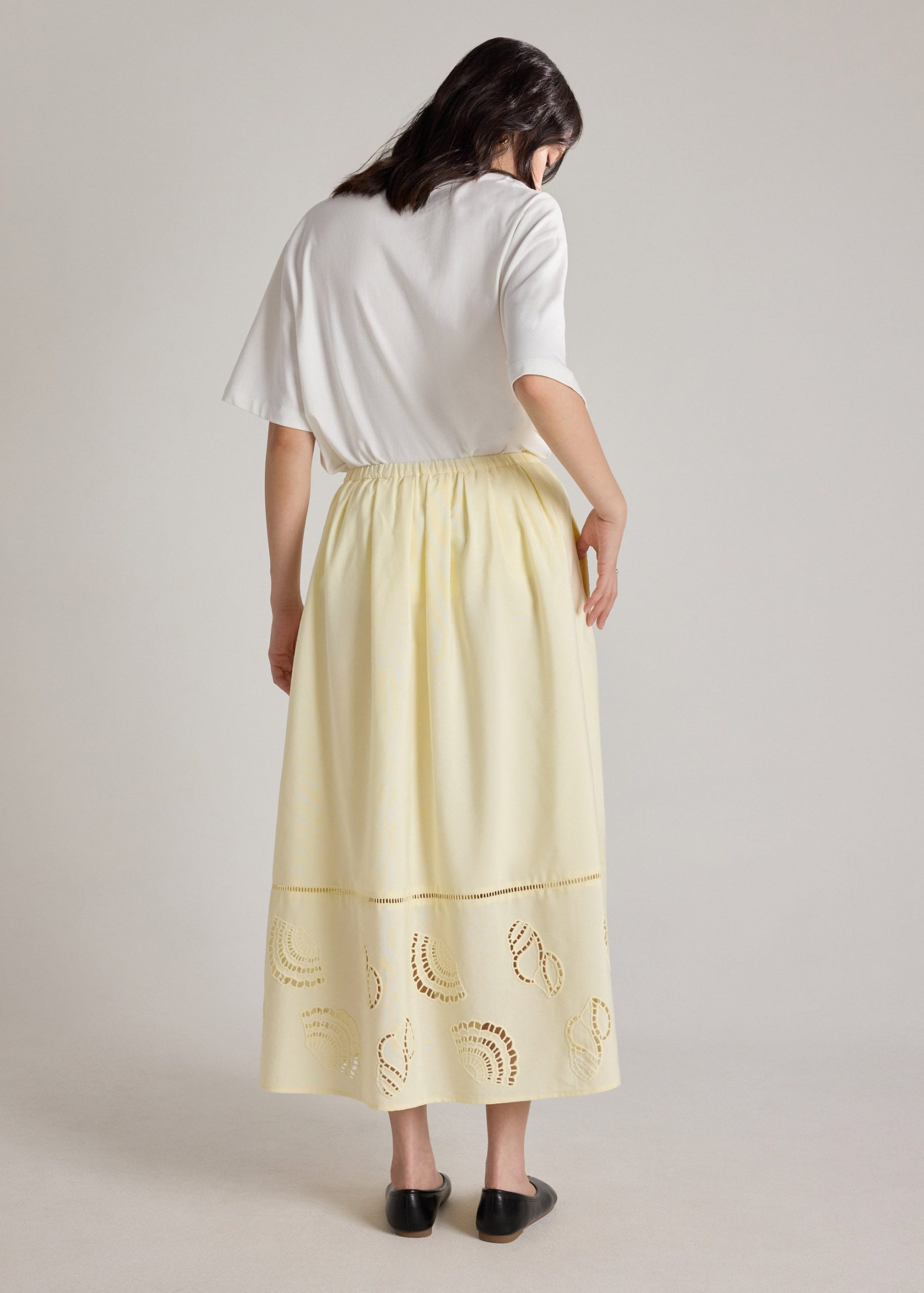 Flare Skirt in Tidal Escape Broderie - Image 11