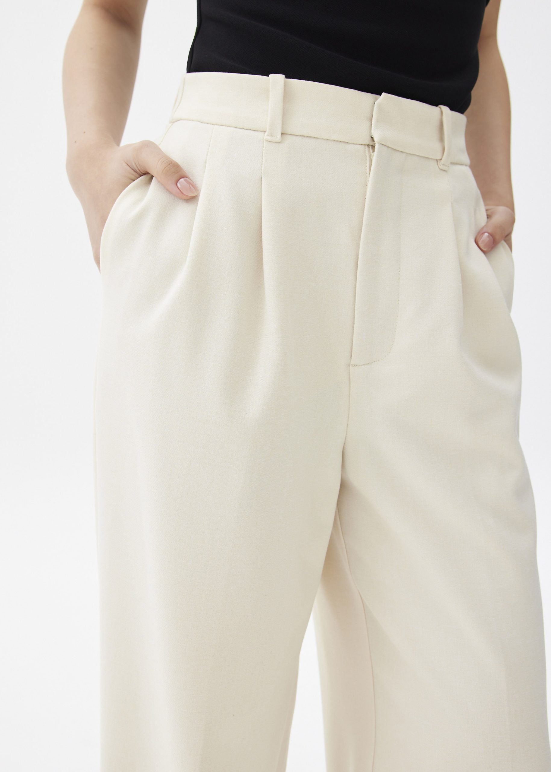 Lana Relaxed Melange Tailored Pants - Image 6