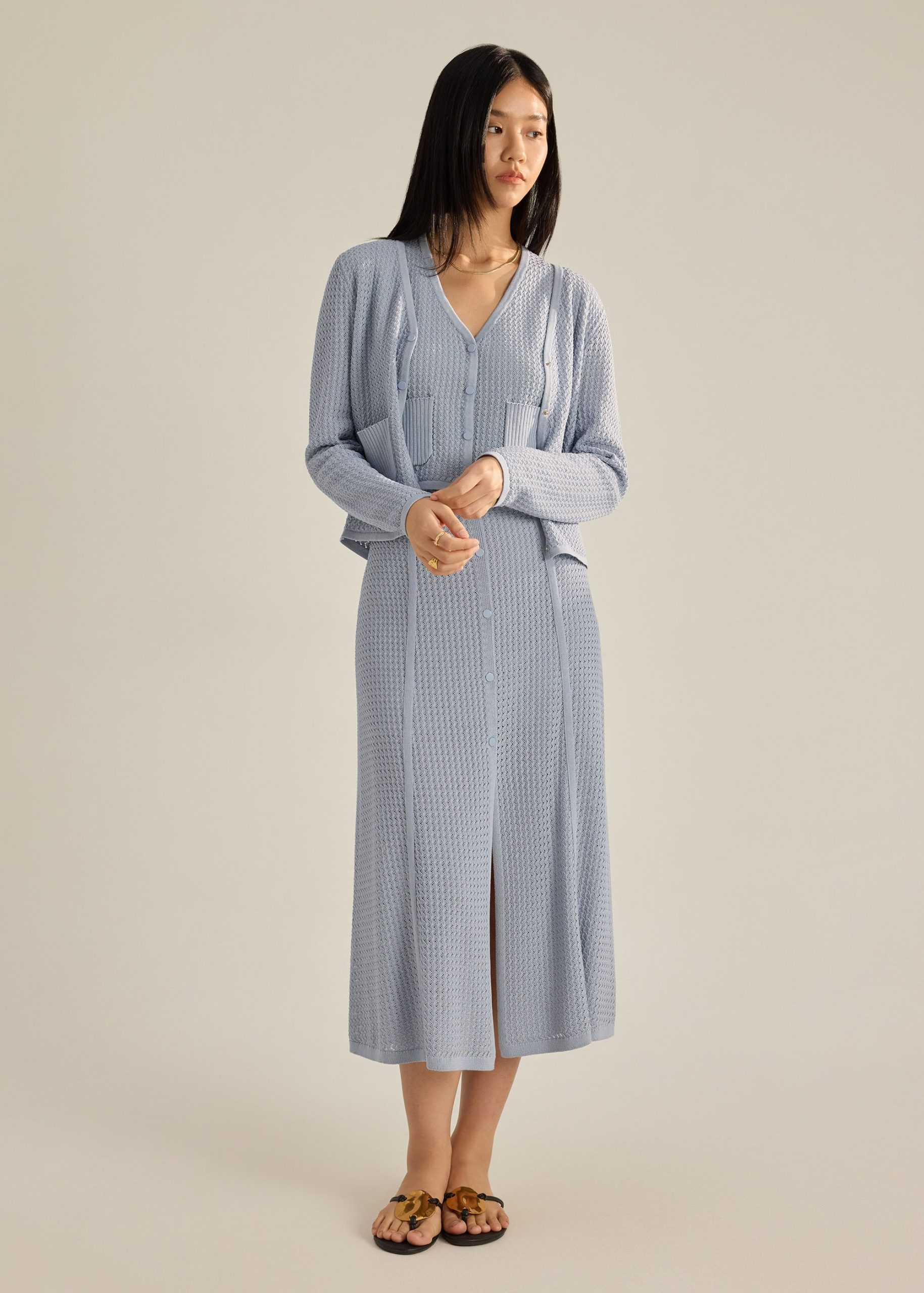 Trina Waffle Knit Boxy Cardigan - Image 8