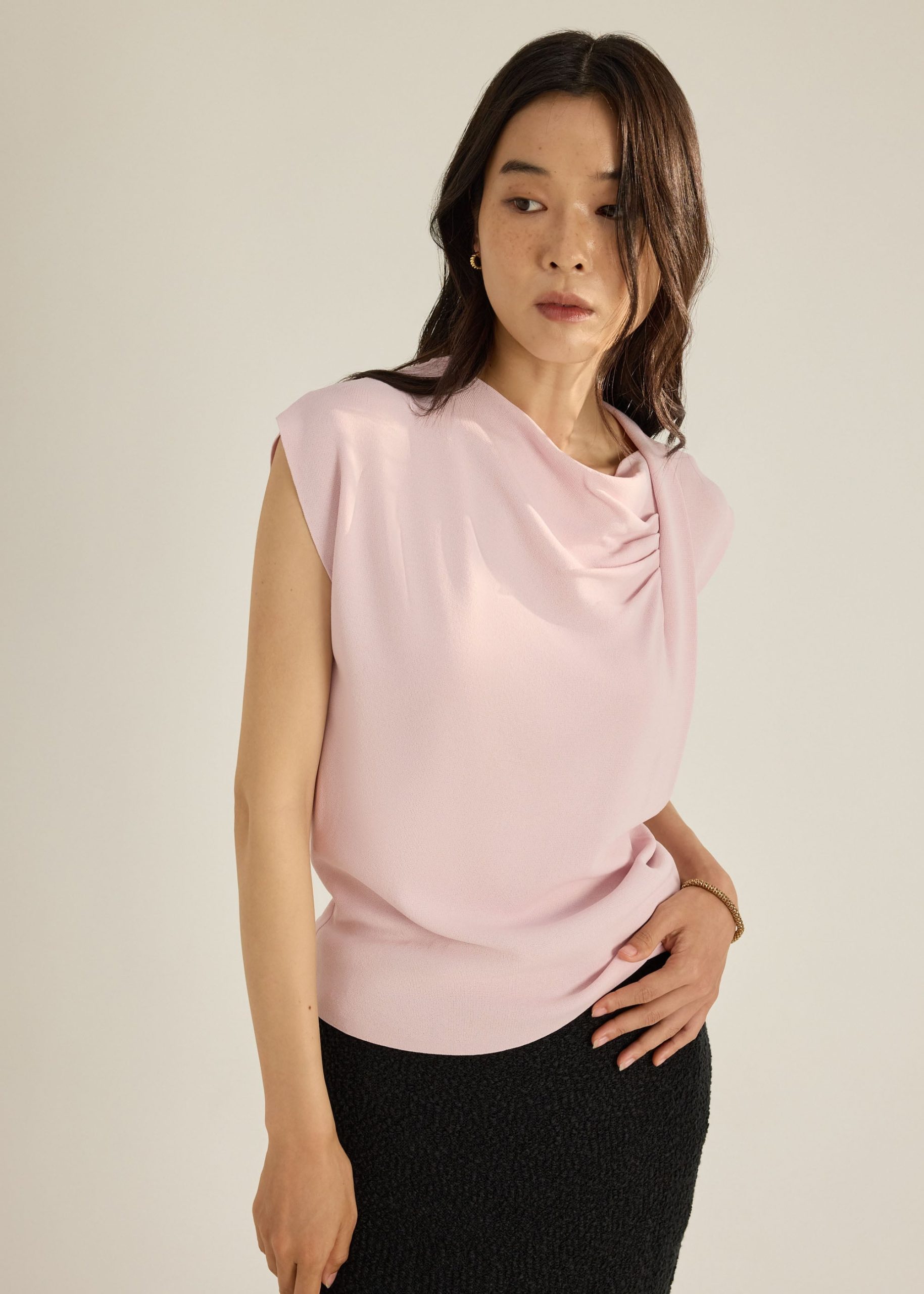 Chelsea Knit Cowl Neck Top
