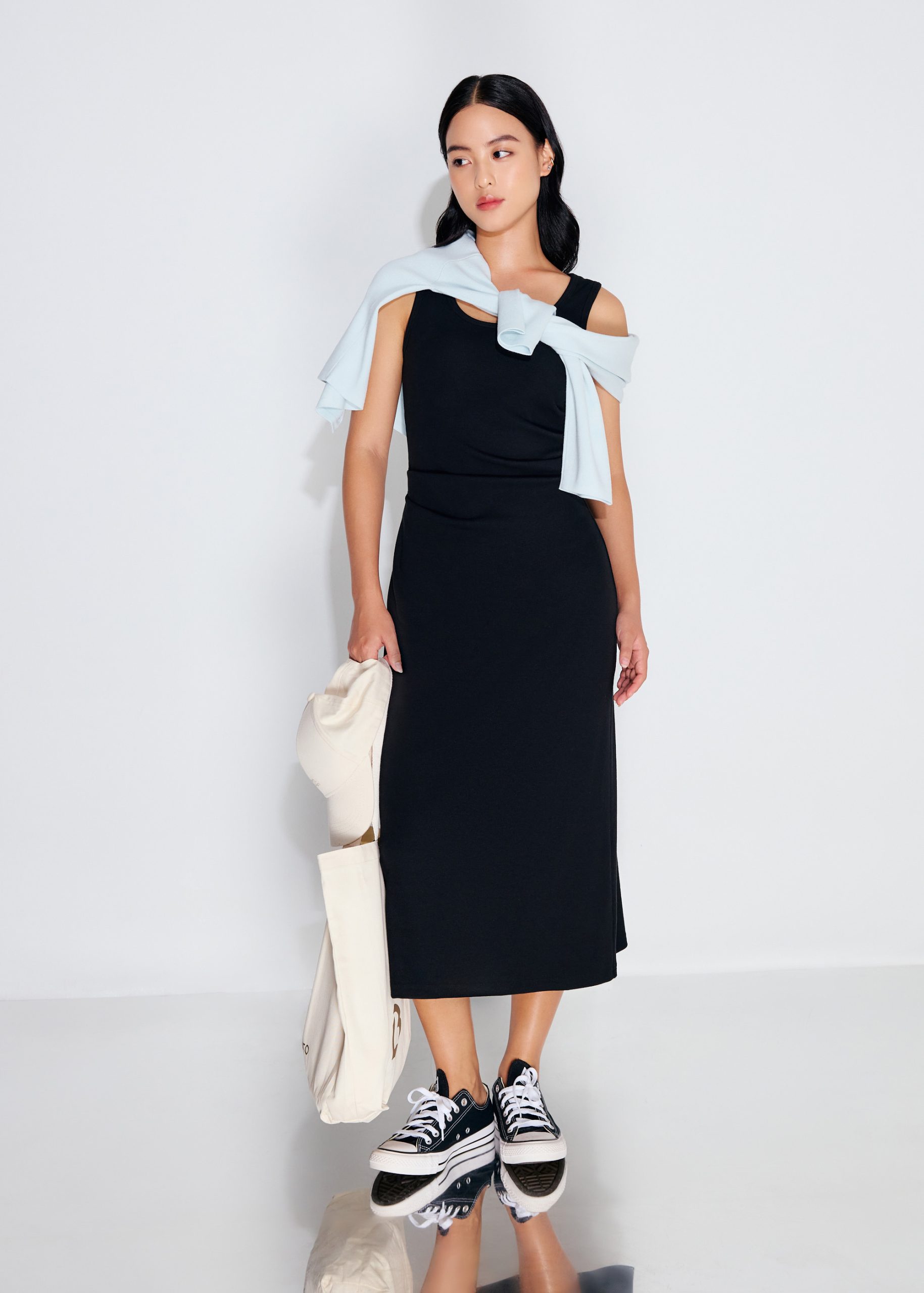 BraFree by LB Jersey Round Neck Column Midaxi Dress - Image 2