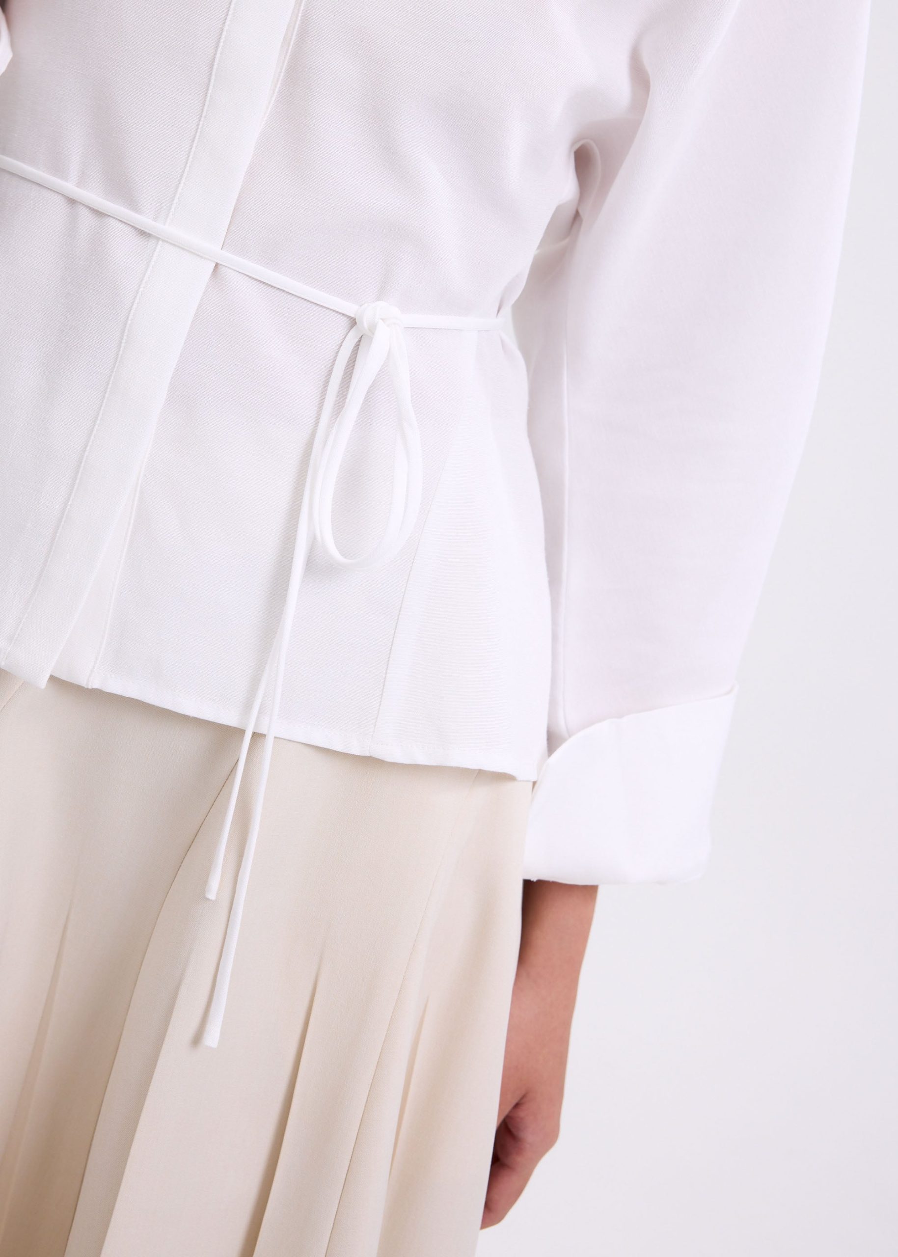 RuchedReady® Lily Cinch Waist Collared Shirt - Image 10